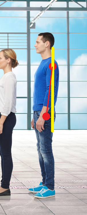 example of a man in a swayback posture