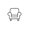 Sofa chair icon representing in-person therapy sessions in West Seattle starting summer 2026 at Made Whole Counseling.