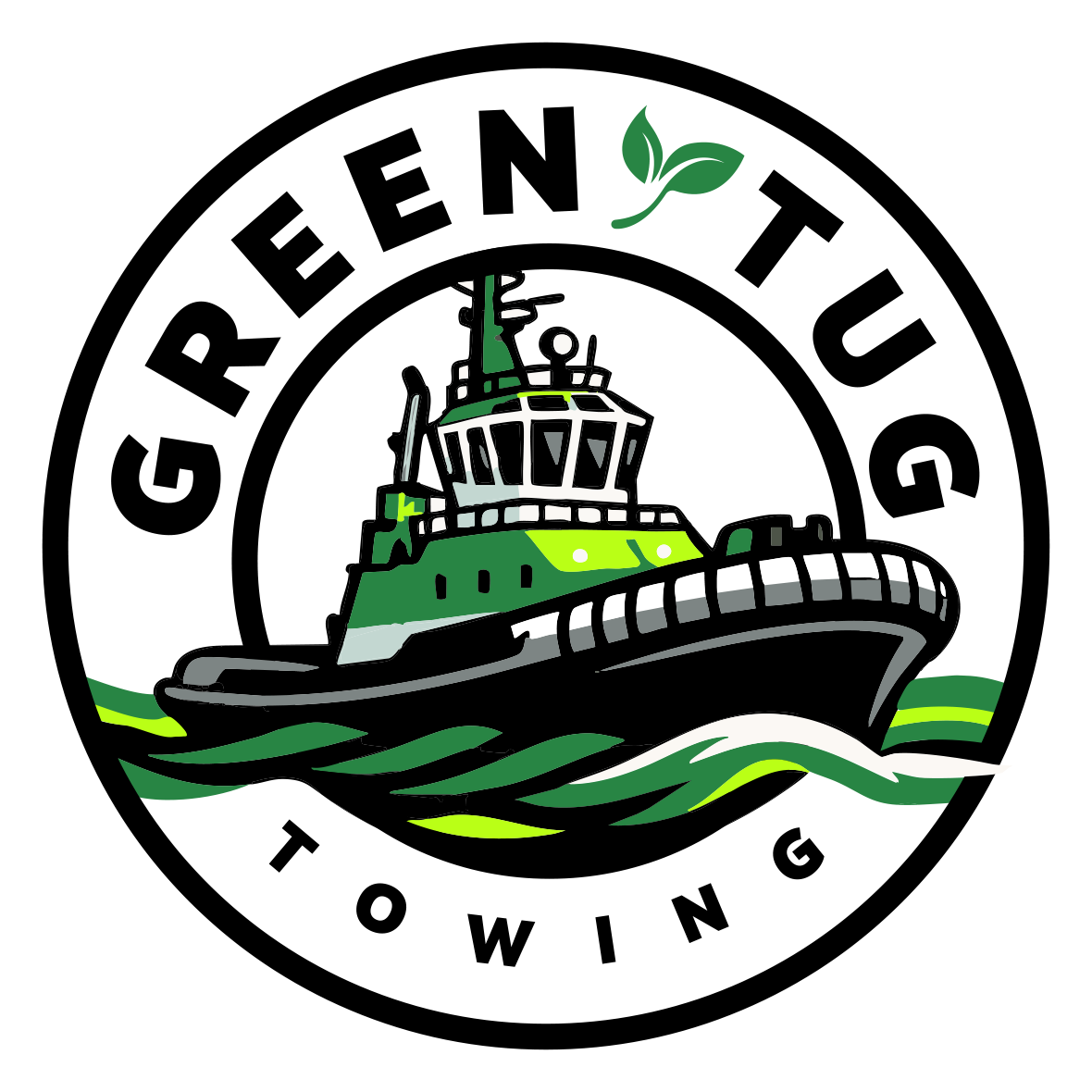 Green Tug Towing