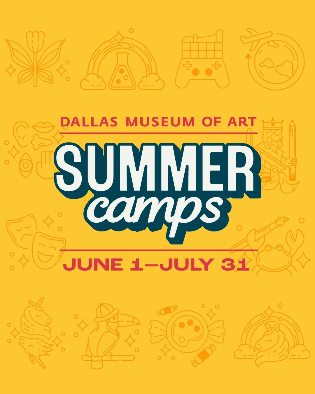 🌞SUMMER!!! 🌞

☀️🎨🌈🌼DMA Summer Camps are here! 🧶🔨💡🫟 

@kiki_knows_art will be teaching 5 CAMPS for ages 9-12

This years themes:
🧶 Fantastic Fibers
🌼 Petal Power
♻️ Recycled Art
🔨 Maker Lab
🫟 Make it Modern

There are only a few spots lef