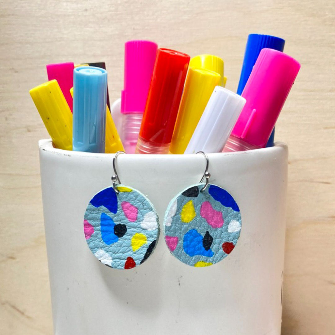 Painted Leather Jewelry