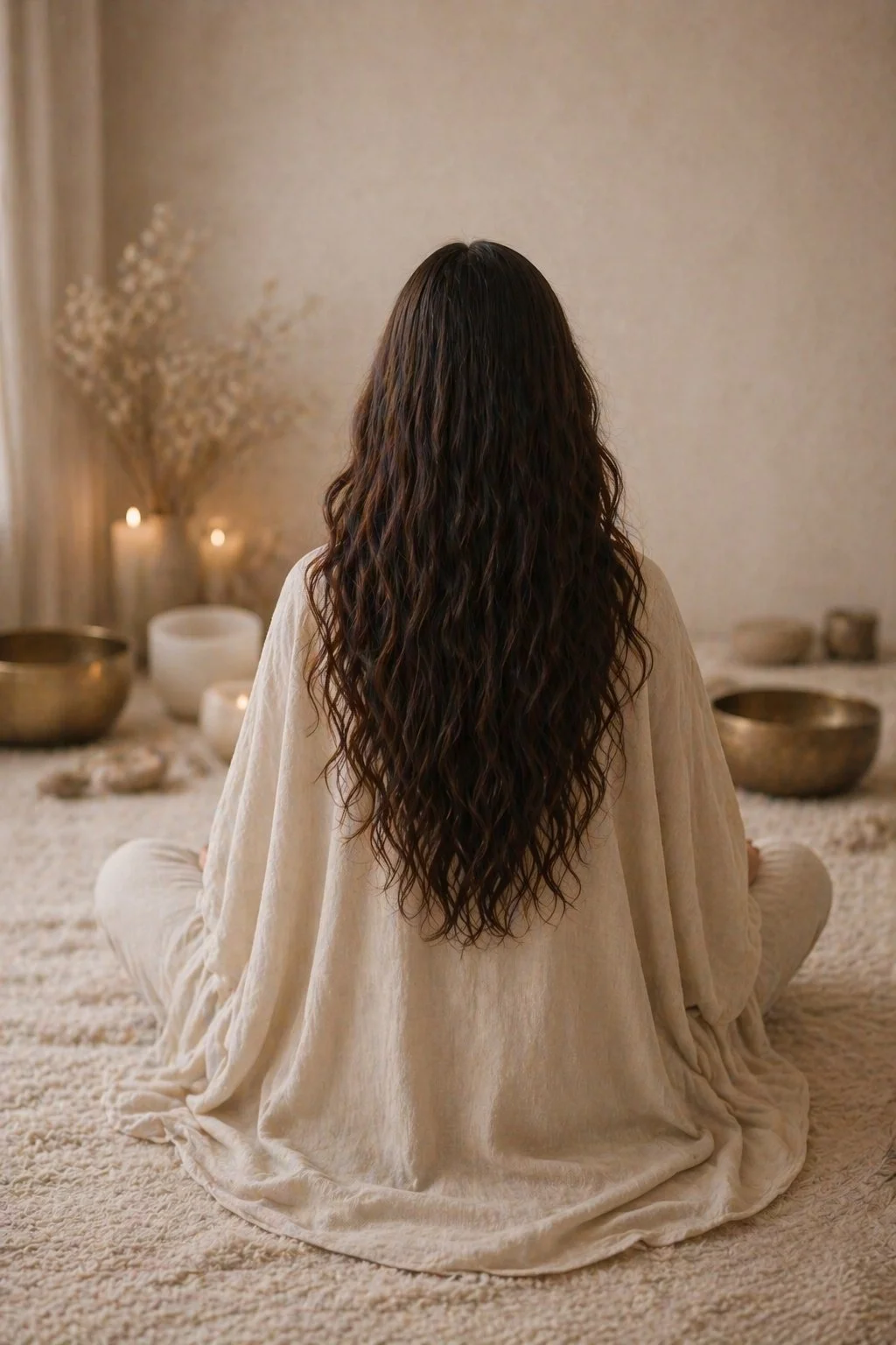 Meditation and Sound Bath experience at ELAMOR House in West Palm Beach featuring crystal singing bowls, gongs, harmonic instruments and candlelit room for  relaxation