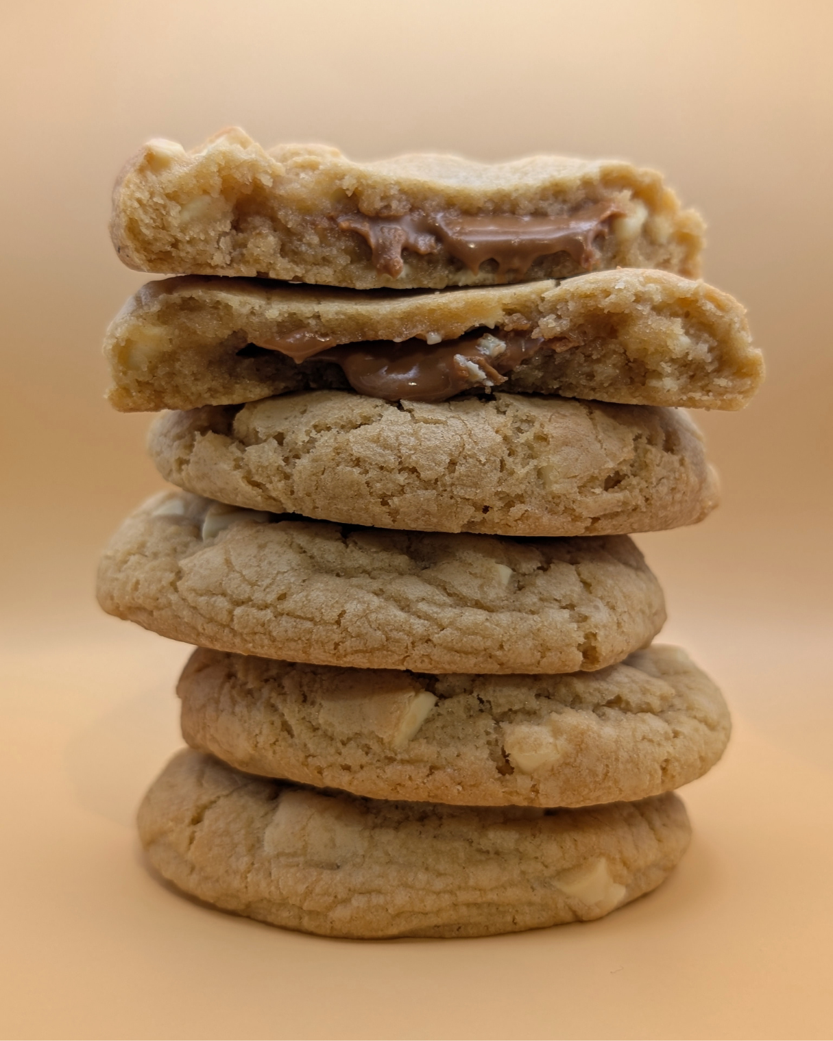 Biscoff Stuffed White Chocolate Cookies