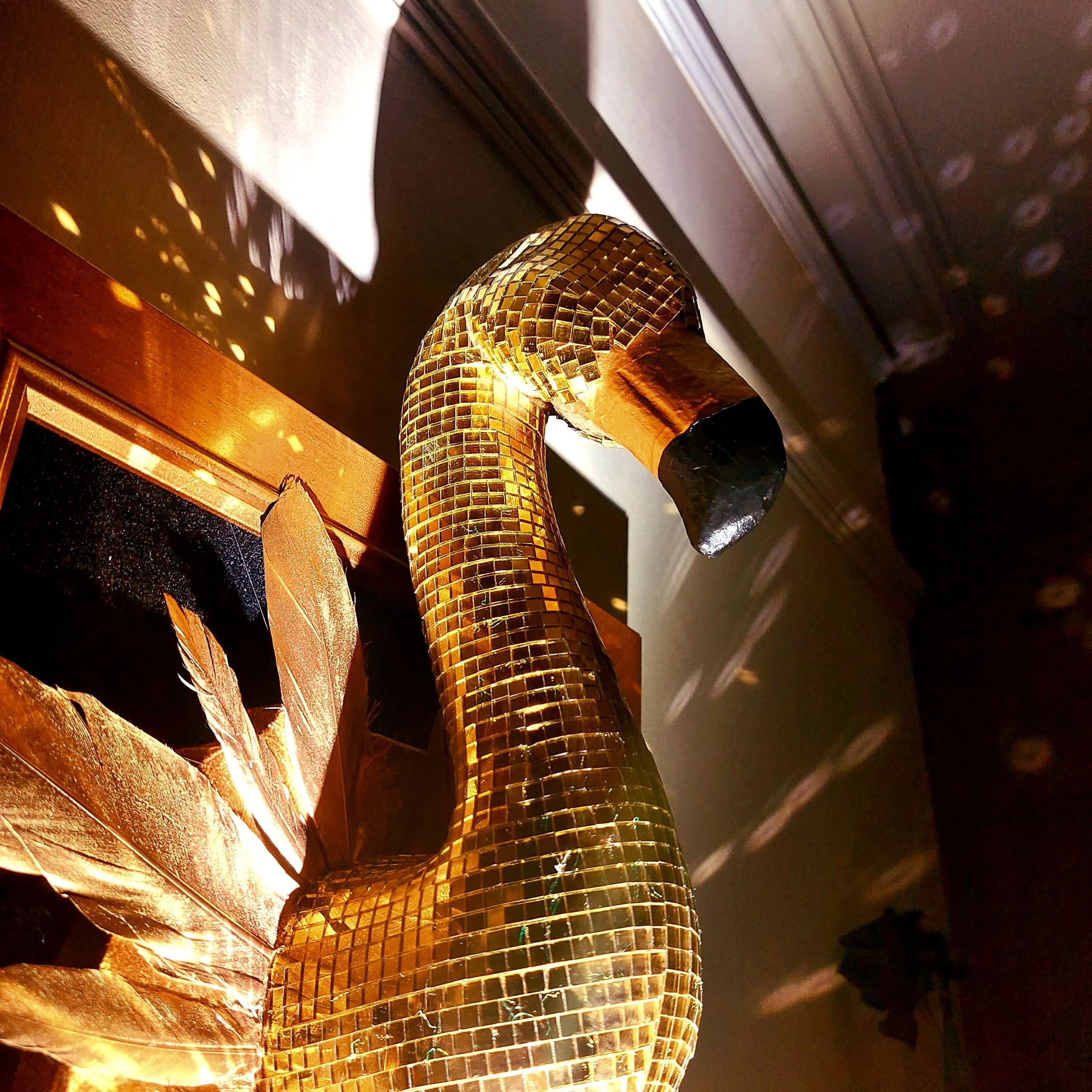 Disco Flamingo Gold Queen