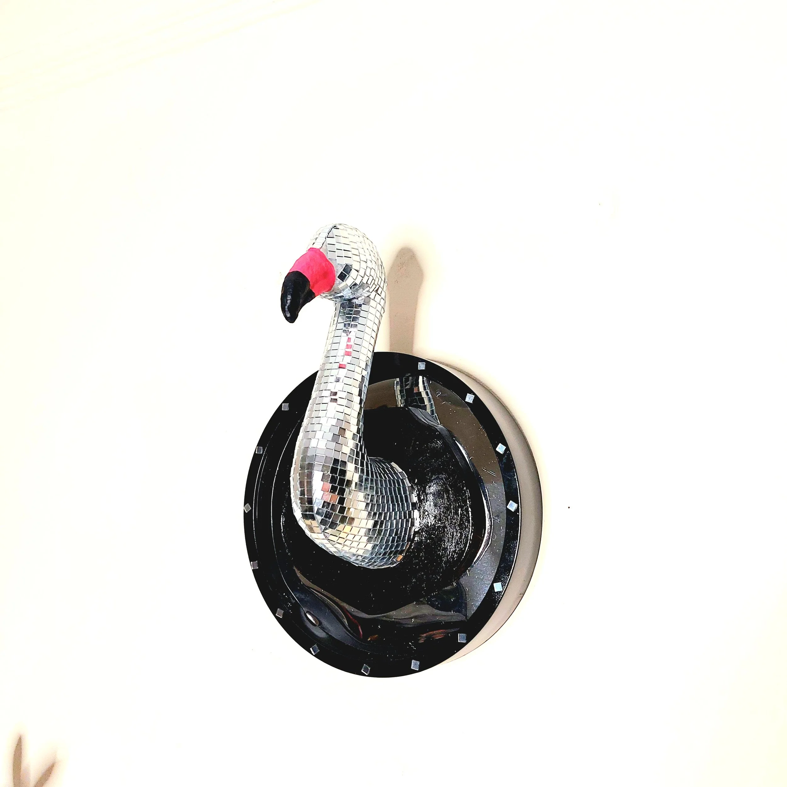 Disco Flamingo Clock