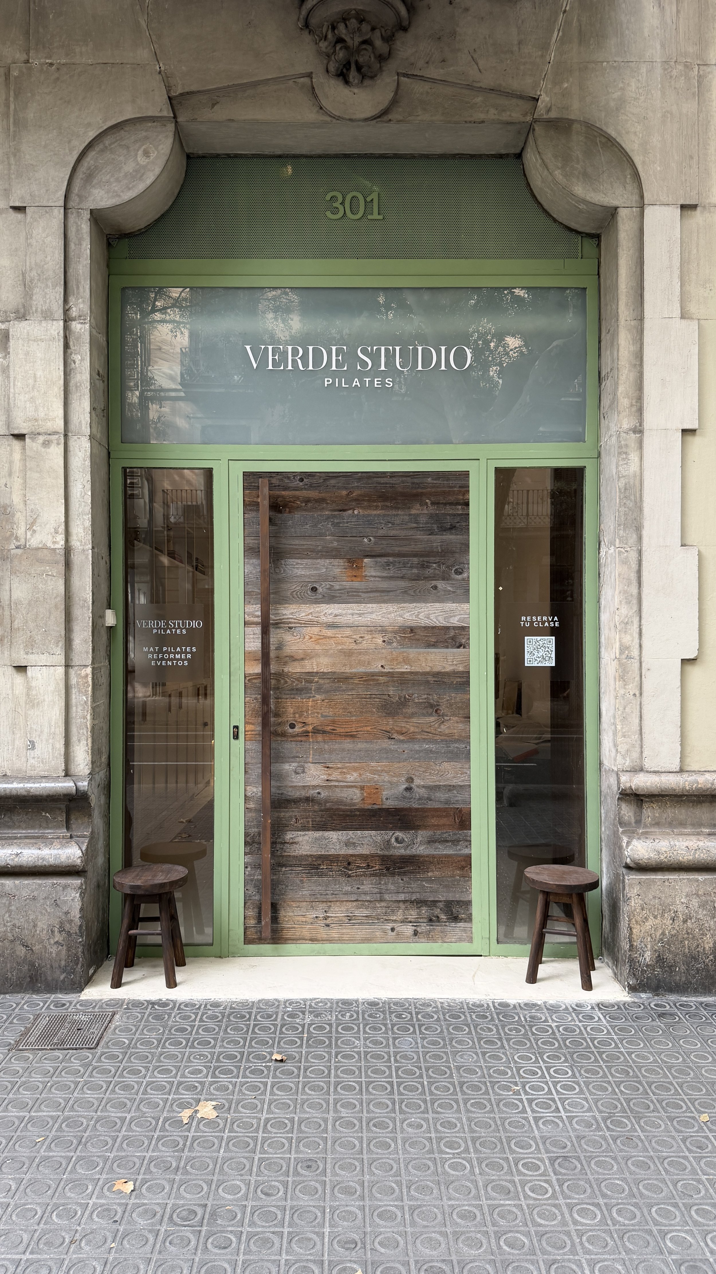 Entrada de Verde Studio Pilates Barcelona