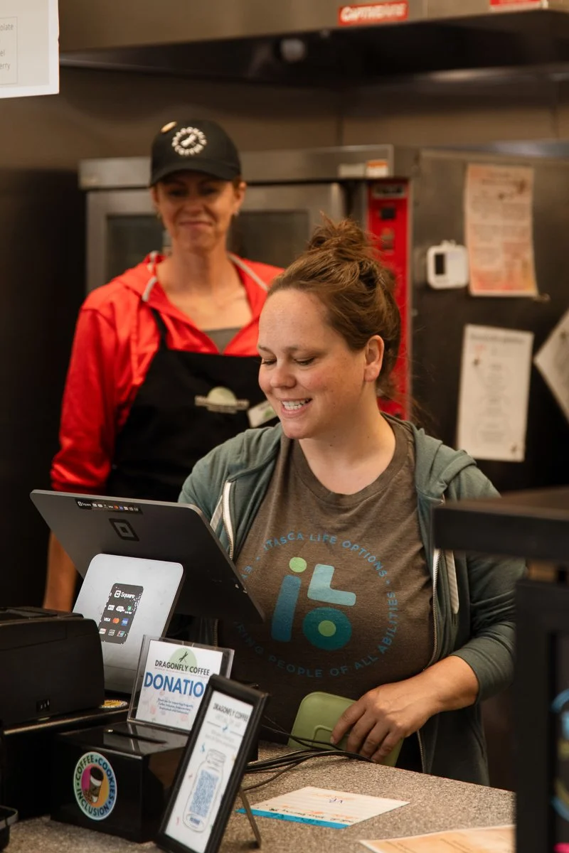 Cashier at coffee shop