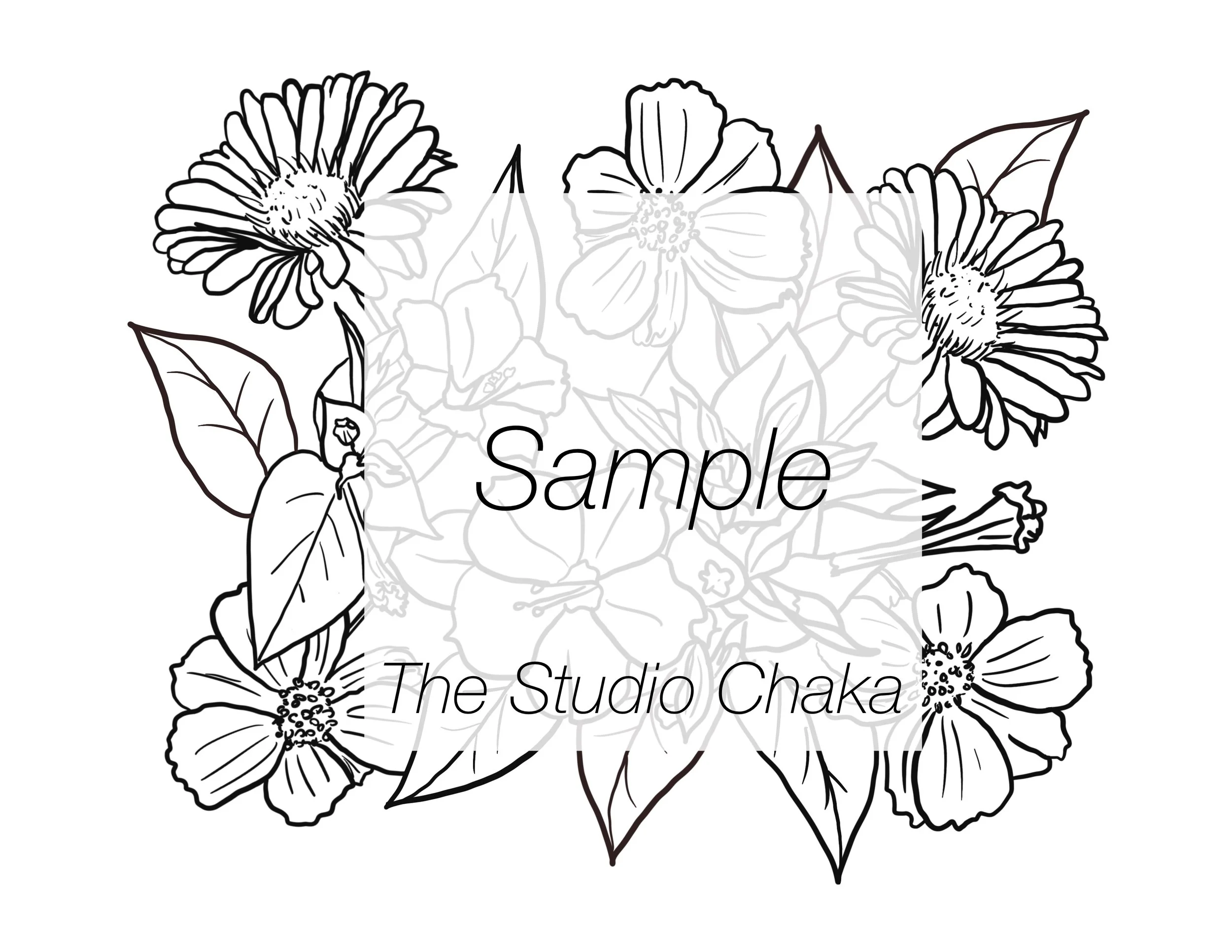 sample photo of free coloring page of flowers