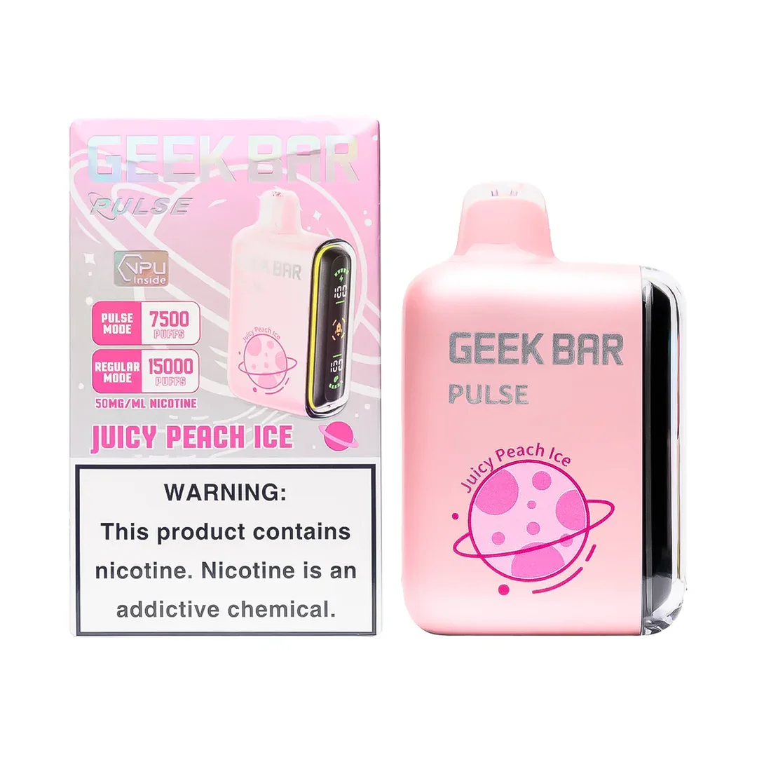 Geek Bar Pulse 5% Disposable – Juicy Peach Ice [TX Compliant Version]
