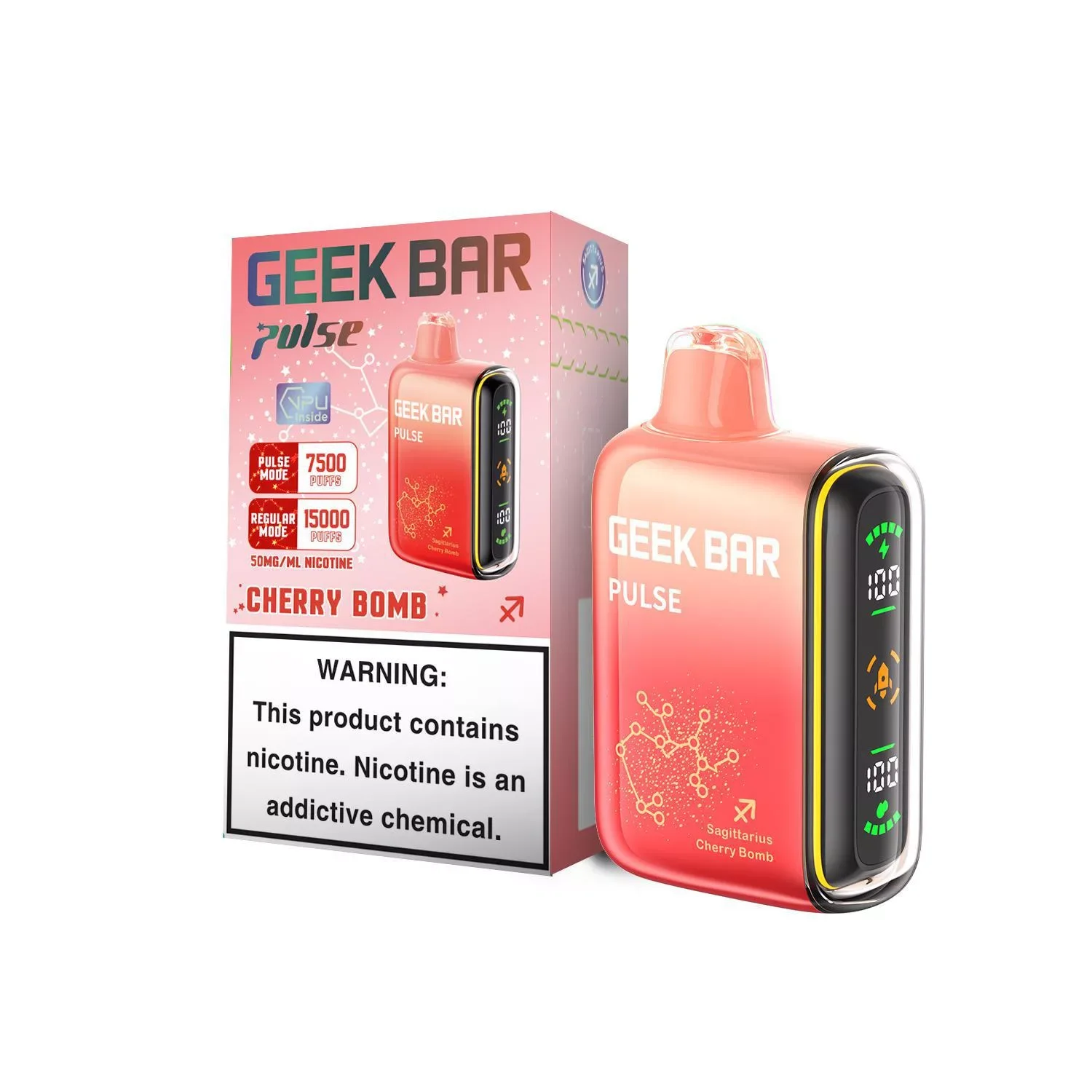 Geek Bar Pulse 5% Disposable – Cherry Bomb [TX Compliant Version]