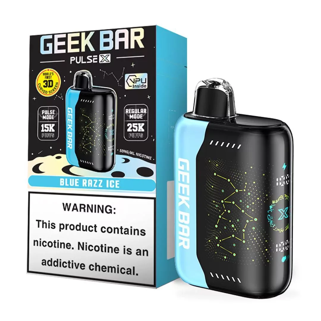 Geek Bar Pulse X 5% Disposable – Blue Razz Ice [TX Compliant Version]