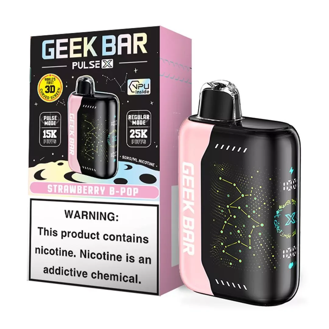Geek Bar Pulse X 5% Disposable – Strawberry B-Pop / B- Burst [TX Compliant Version]
