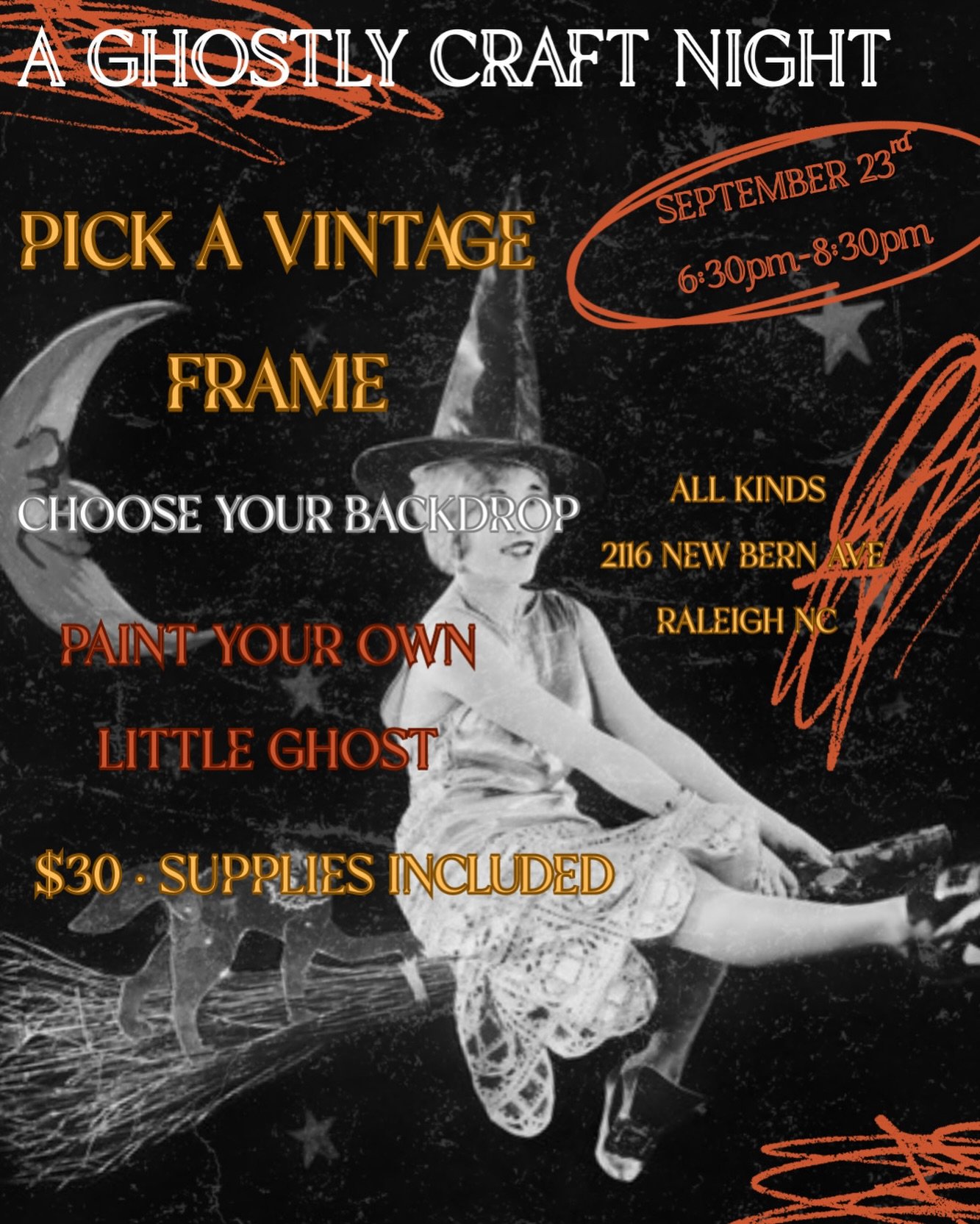 𝙊𝙪𝙧 𝙛𝙞𝙧𝙨𝙩 𝙞𝙣-𝙨𝙝𝙤𝙥 𝙚𝙫𝙚𝙣𝙩 𝙞𝙨 𝙣𝙚𝙭𝙩 𝙒𝙚𝙙𝙣𝙚𝙨𝙙𝙖𝙮! LINK IN BIO 👻

@cherrybomb.social is hosting a spooky masterpiece craft class at 6:30pm on 9/23, and we are SO excited! Ticket price includes your supplies, backdrop, and c
