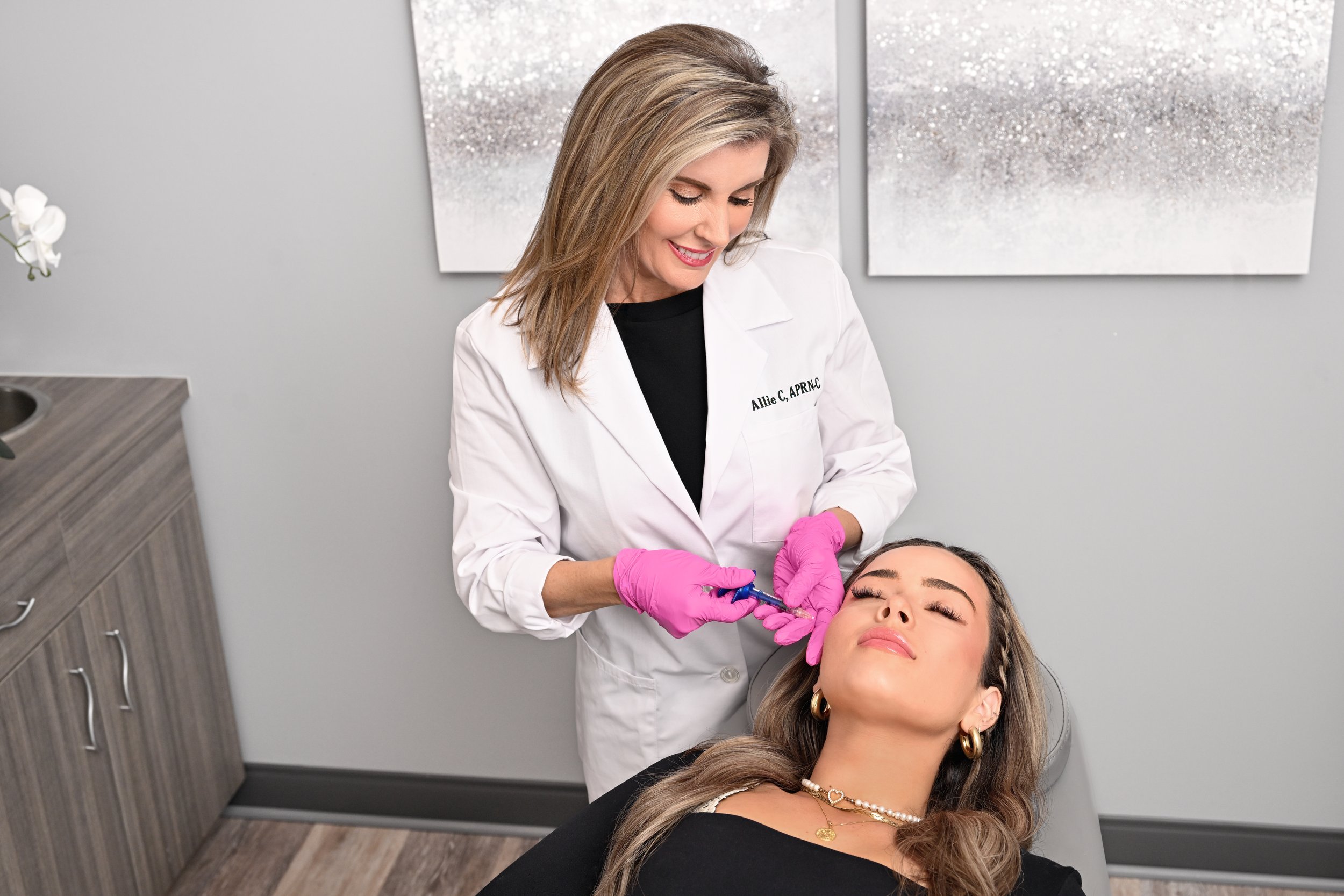 Alison Chafin, APRN-C, performing a dermal filler treatment at Injections & Co. in Sarasota