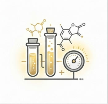 Illustration of laboratory equipment and a gauge, representing the science backed 'Calibration' phase of The ASCENT Method's coaching framework. Strengthen systems and strategies.