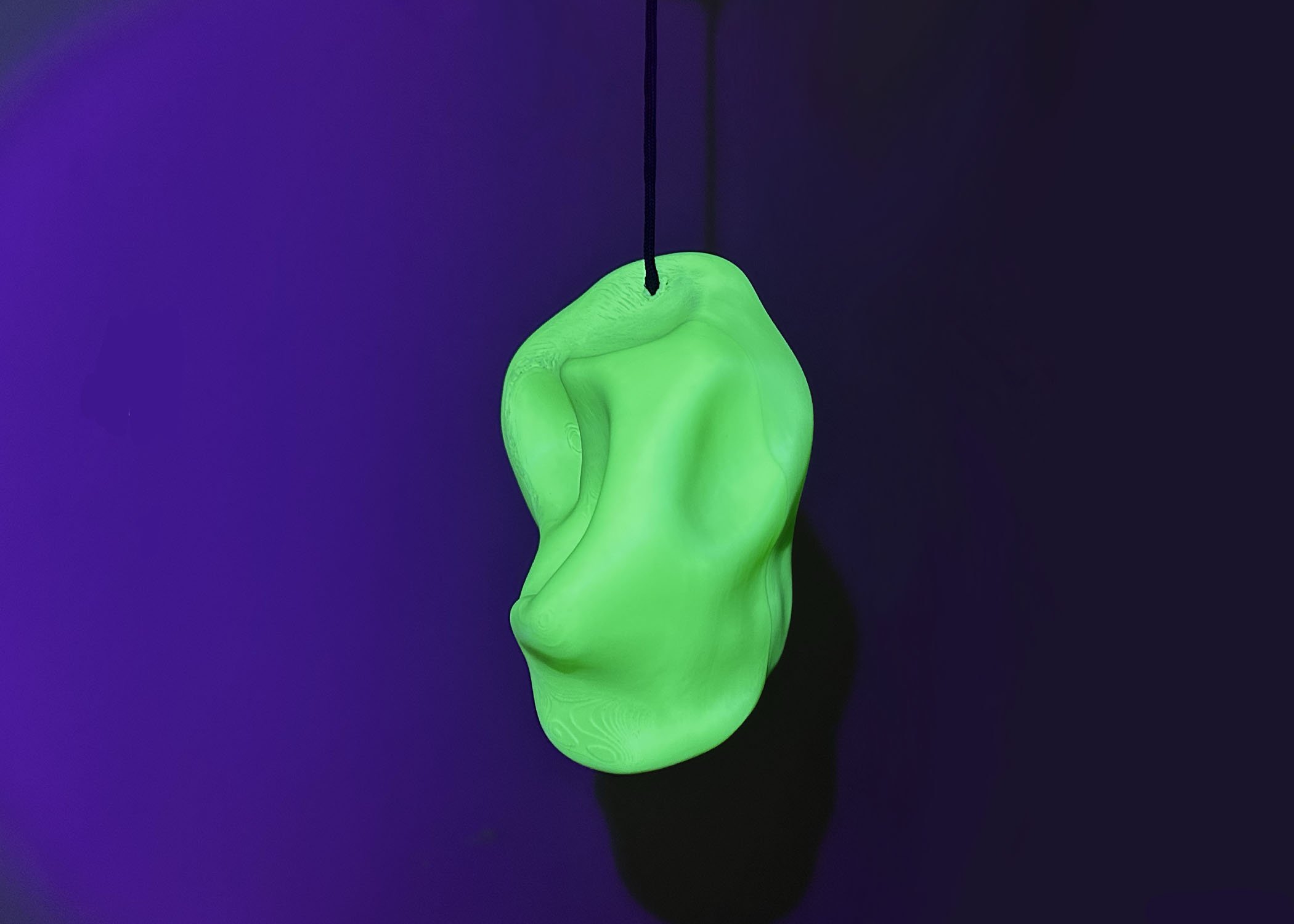 Transcend Into The Void (2026) 
Ciara L Campbell
3D-Printed PLA, UV lighting
Variety of size
