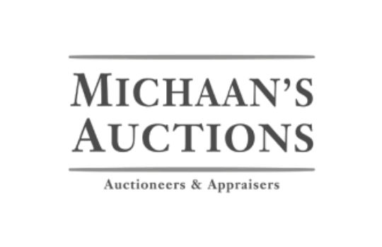 Michaan's Auctions logo with auctioneer and appraiser text