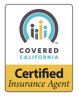 Certified insurance agent logo for Covered California.
