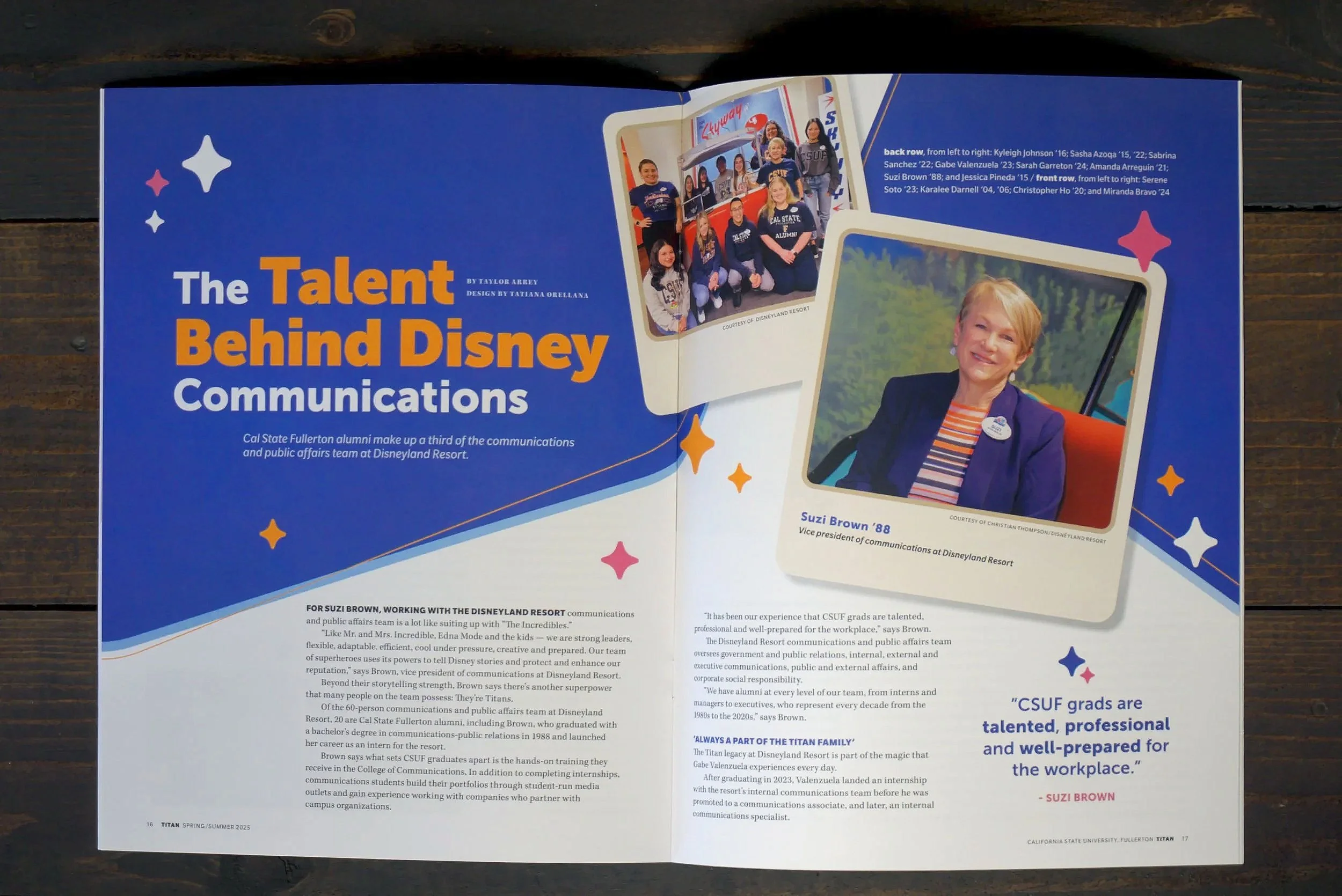 Spread Design for "The Talent Behind Disney Communications" Article