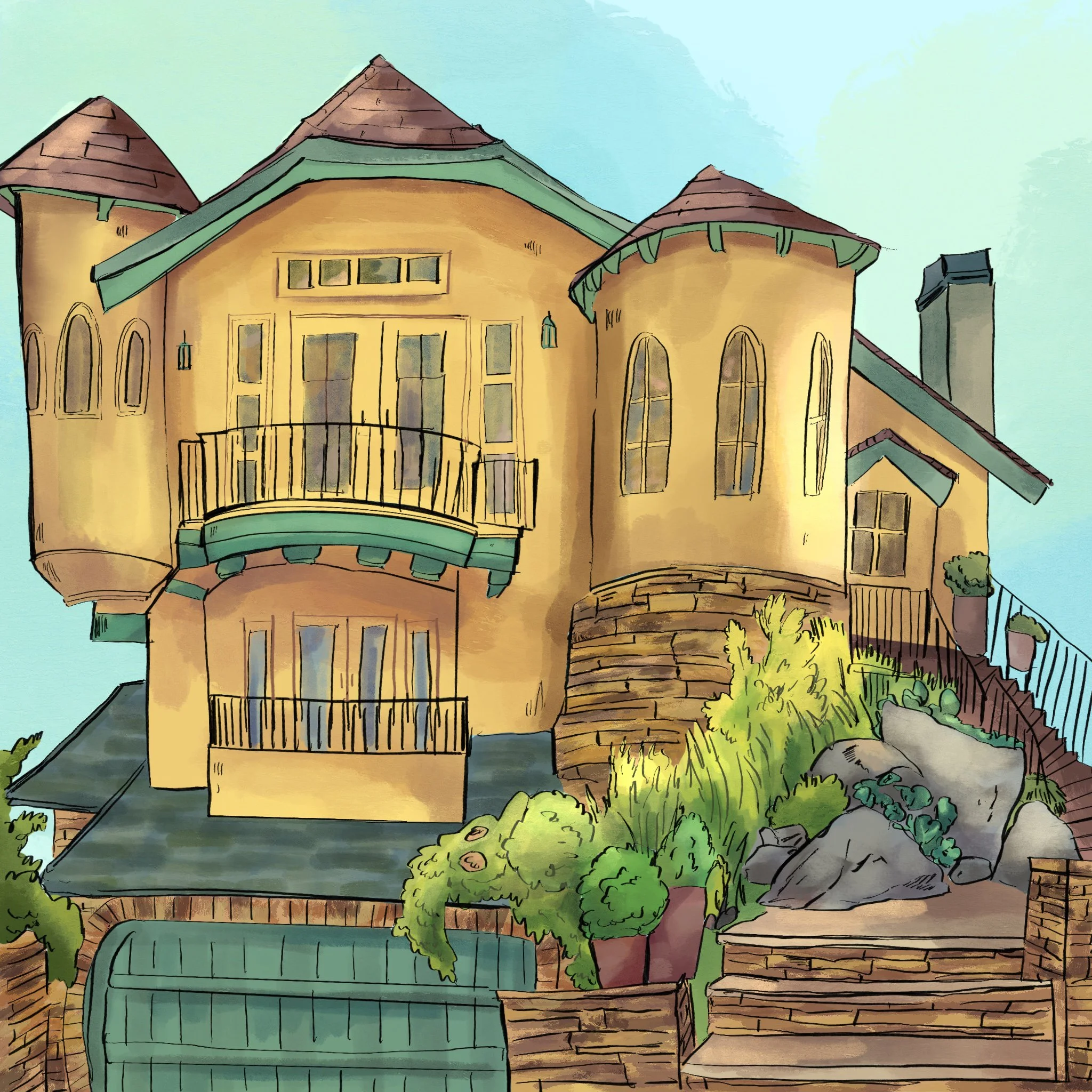 House Illustrations- Personal Editorial Use