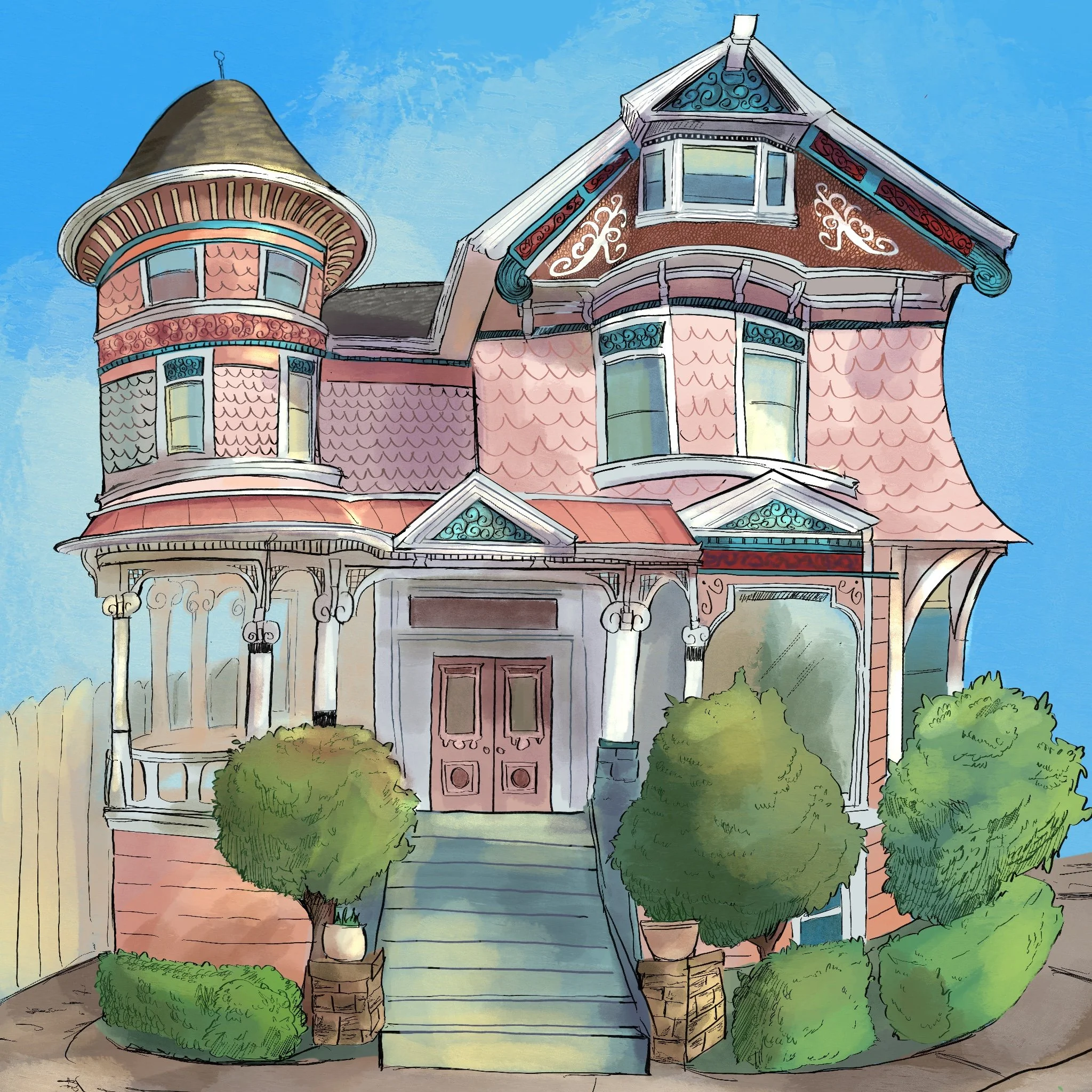 House Illustrations- Personal Editorial Use