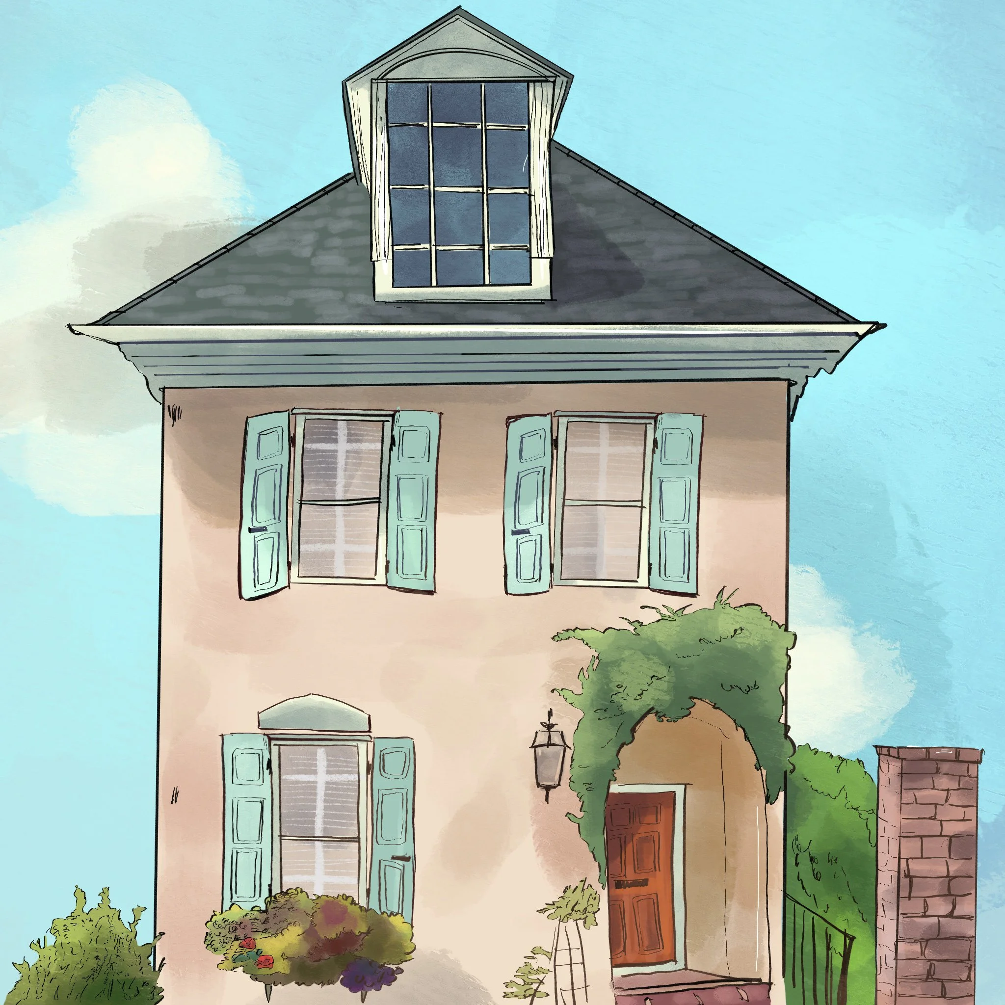 House Illustrations- Personal Editorial Use