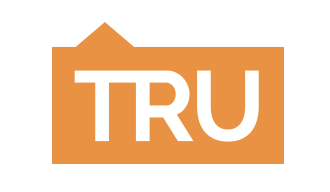 TRU logo in orange with white lettering