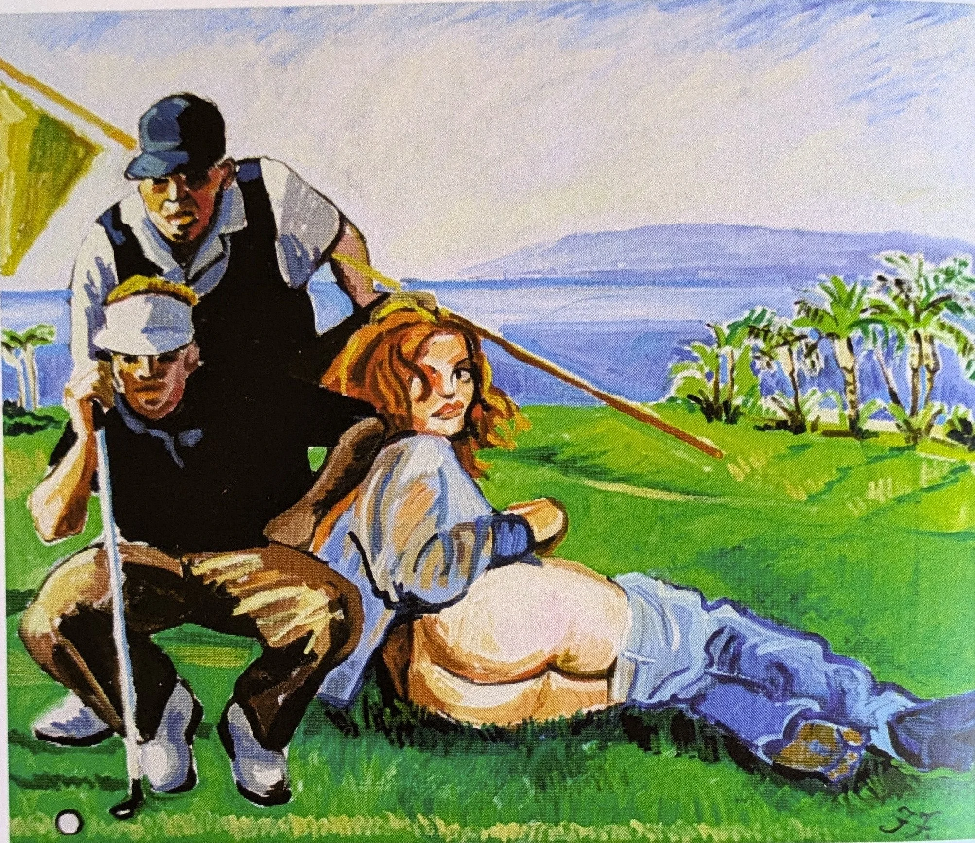 Jeff Sluman, 1993, oil on canvas, 60 × 70 cm, 2010, by Francesco Ferrari, Non Solo Golf series