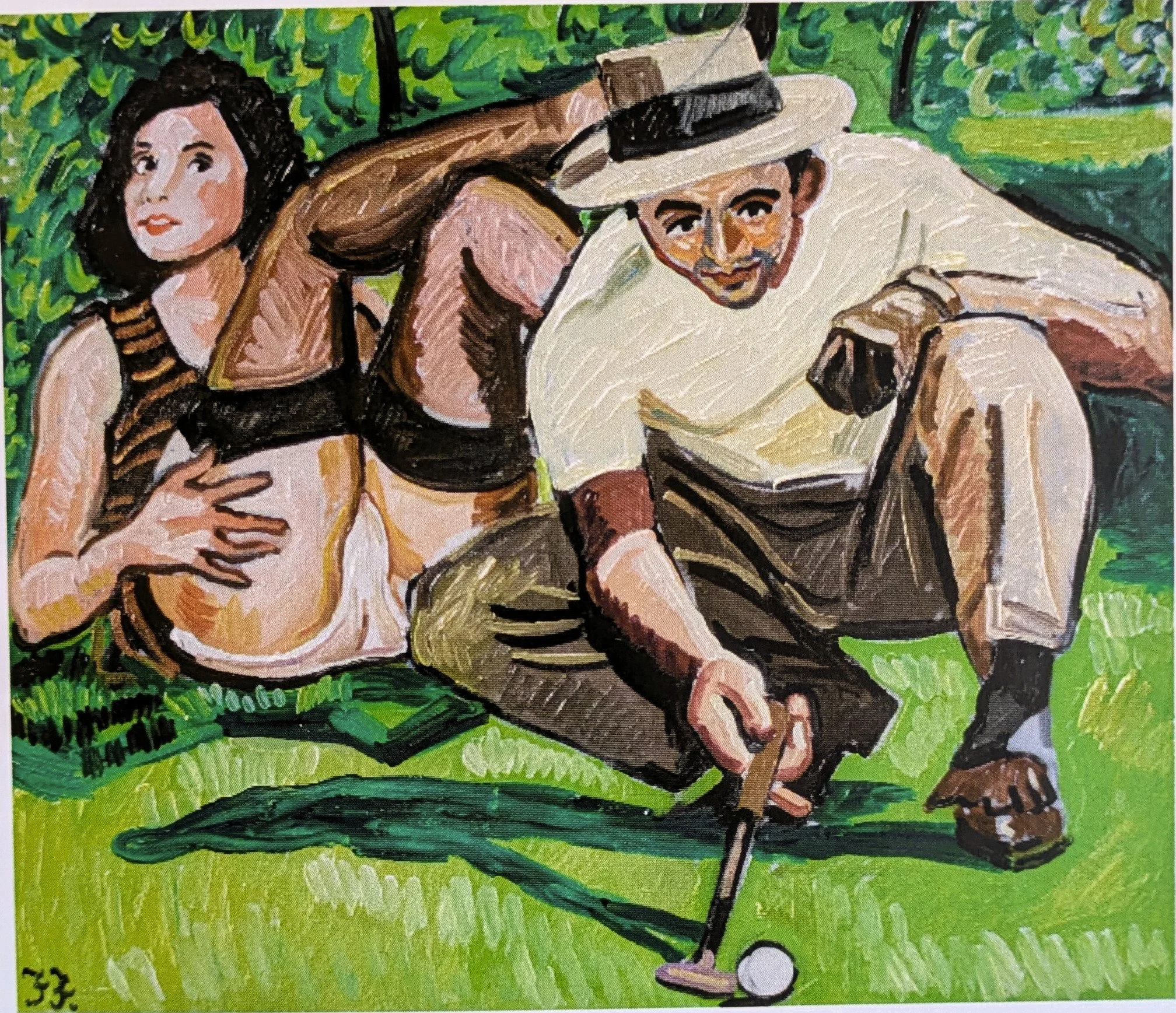 Sam Snead, 1974, oil on canvas, 60 × 70 cm, 2010, by Francesco Ferrari, Non Solo Golf series