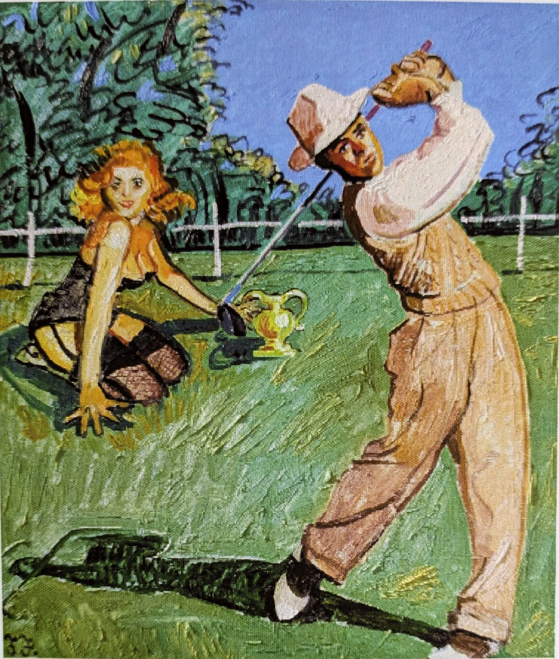 Sam Snead, 1954, oil on canvas, 80 × 70 cm, 2010, by Francesco Ferrari, Non Solo Golf series