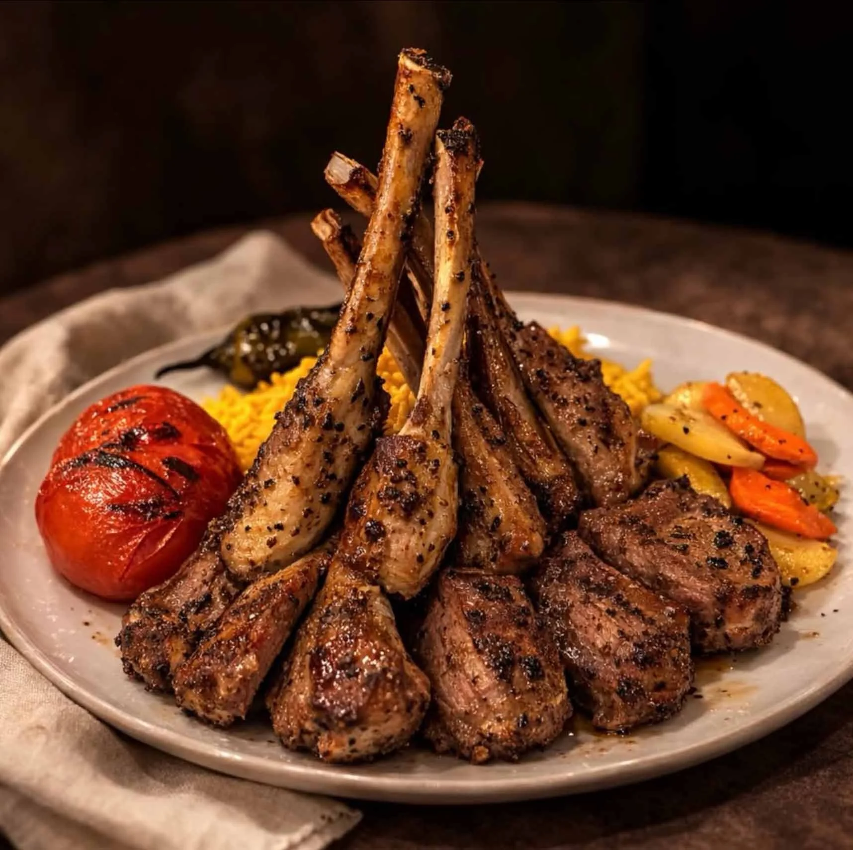 Lamb chop dinner at Coachs lounge