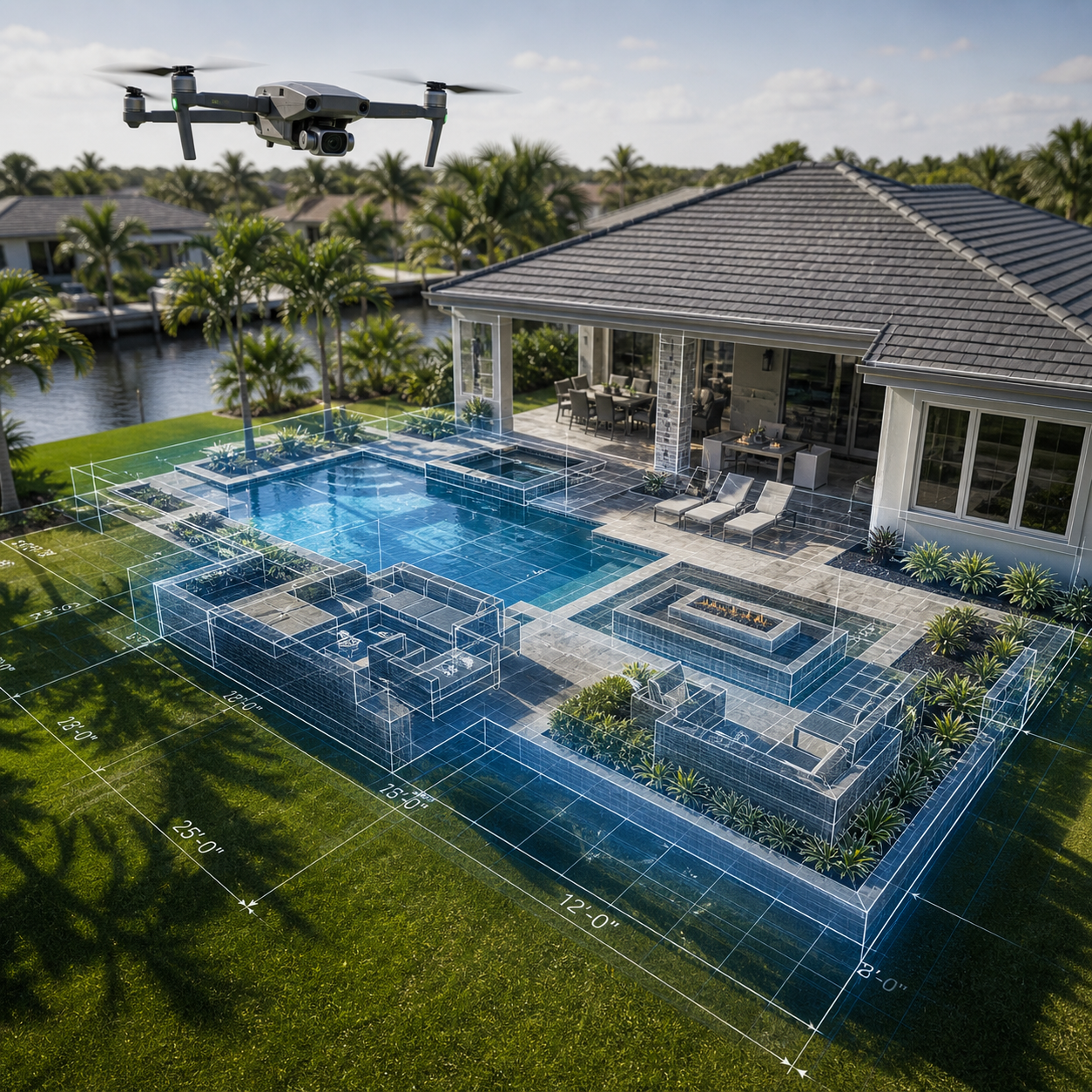 The Future of Outdoor Living Design: Combining Drone Data with 3D Visualization