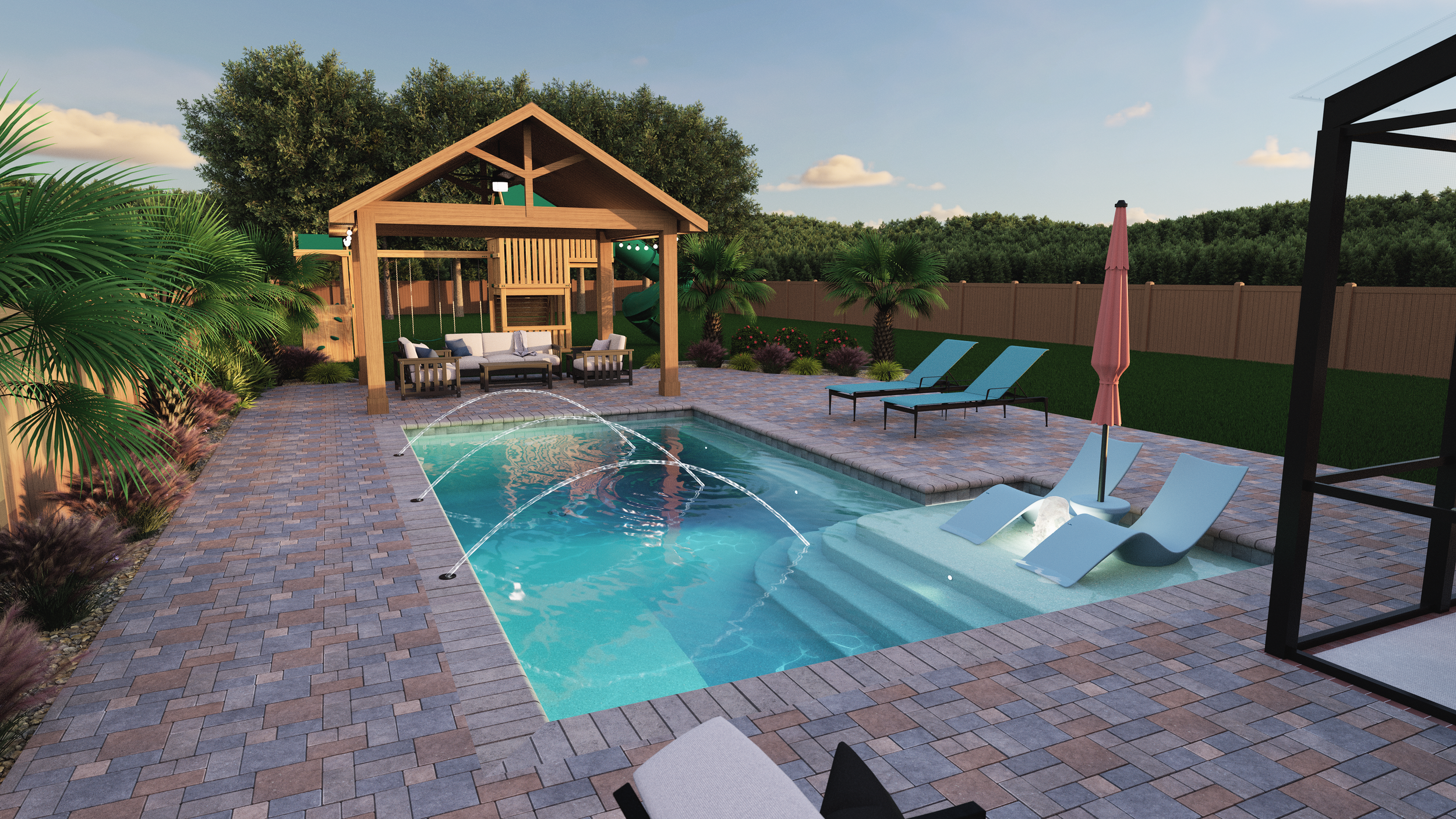 Pool and Outdoor Living Design in Milton, FL