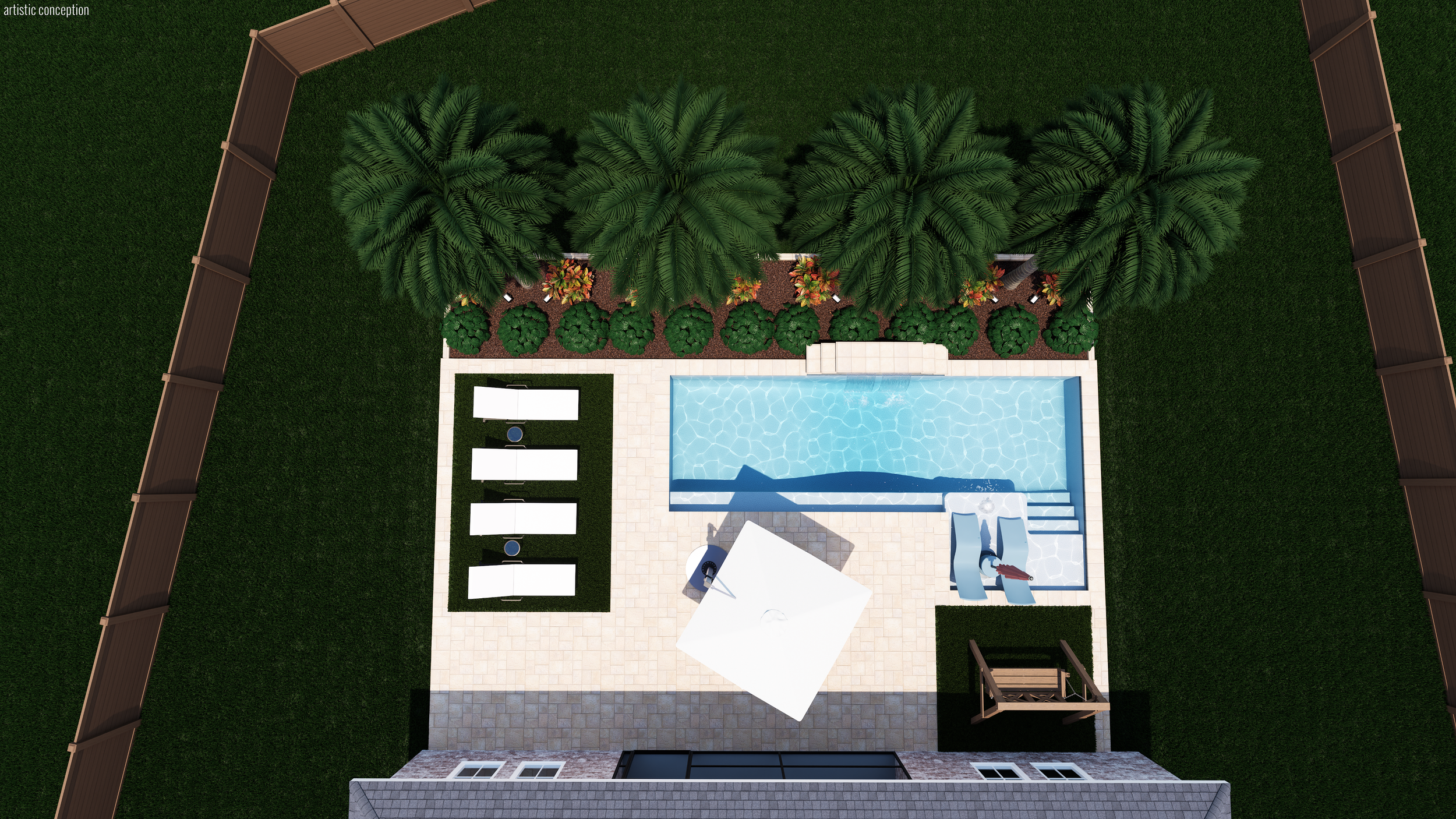 Rectilinear Pool Concept in Foley, AL