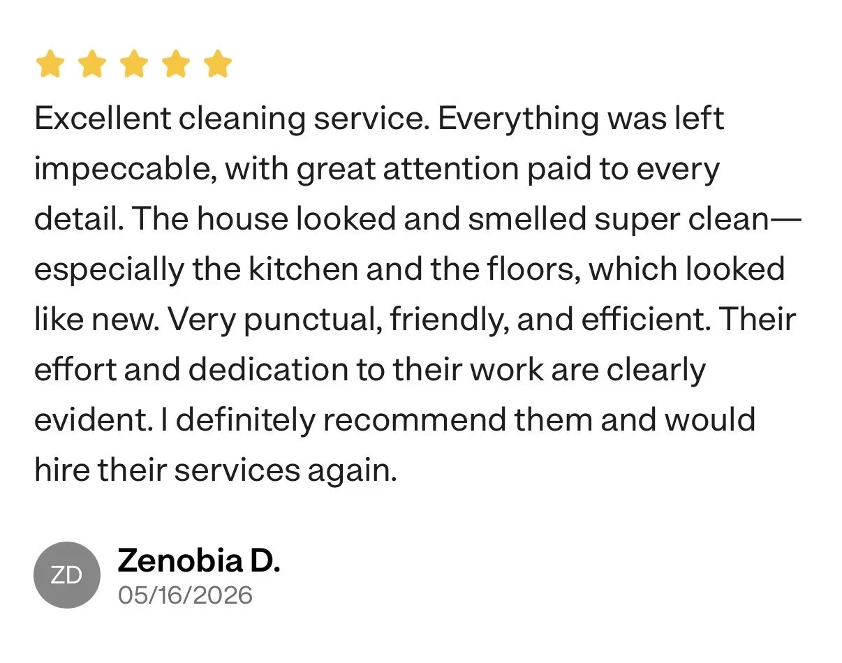 5 Star review from client