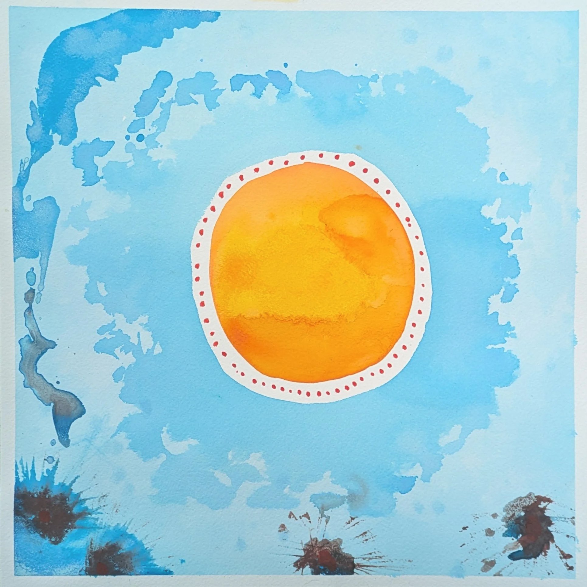 Limitless: Courtesy The Jackson 5, 2025, Ink and acrylic on watercolor paper, 12x12in (30.5x30.5cm) 