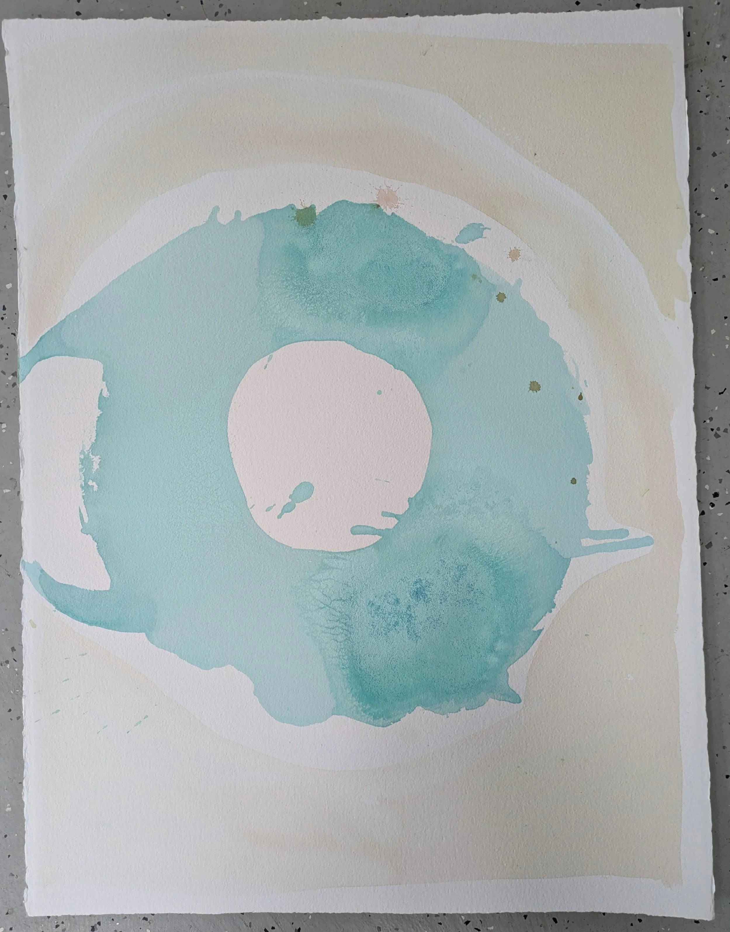 Earth V, 2025, Homemade earth pigment on watercolor paper, 29x22.5in (73.5x57cm)