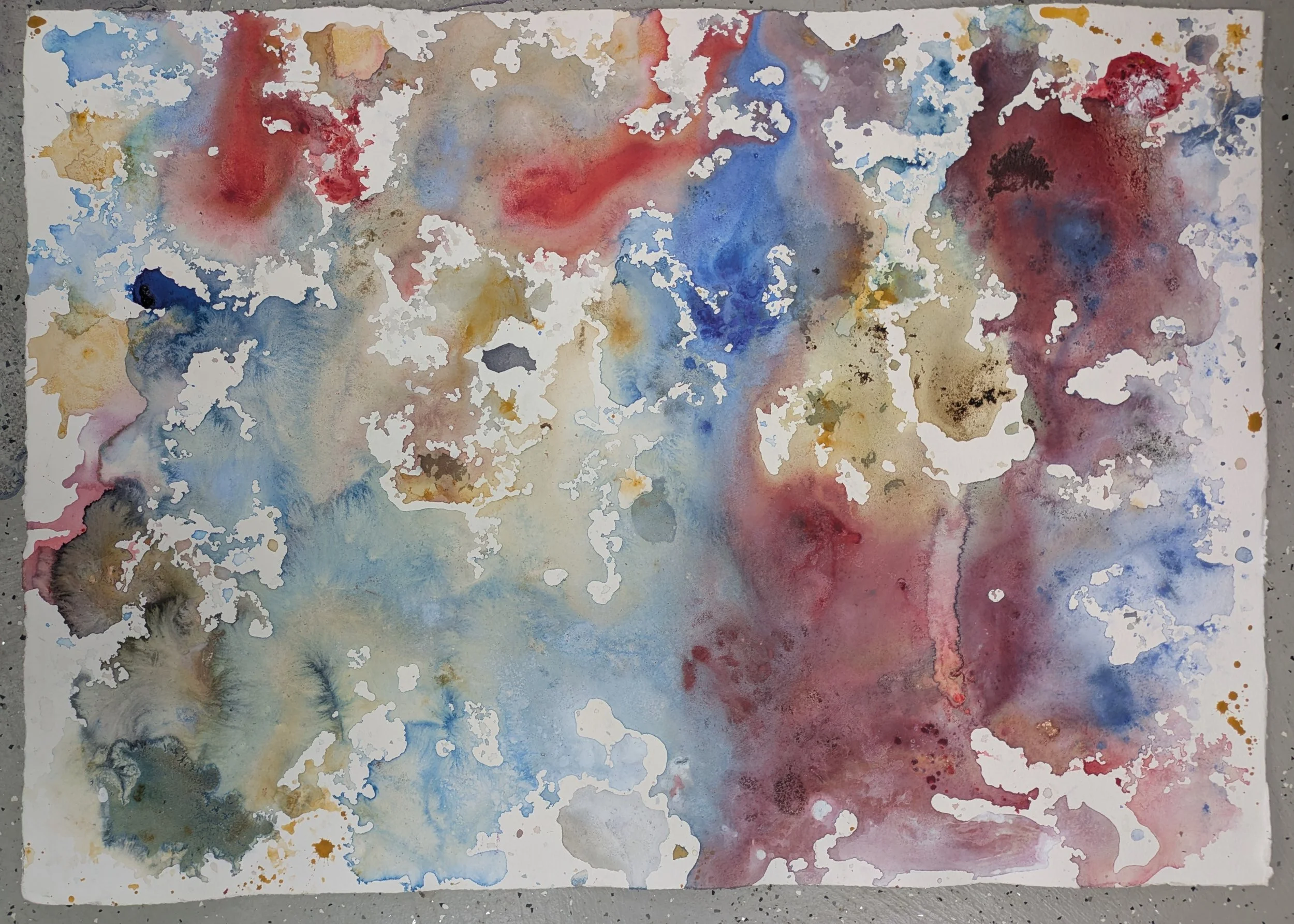 Playful Spirit (Sugar on Snow), 2026, Ink on watercolor paper, 29.5x41.5 (74x104cm) 