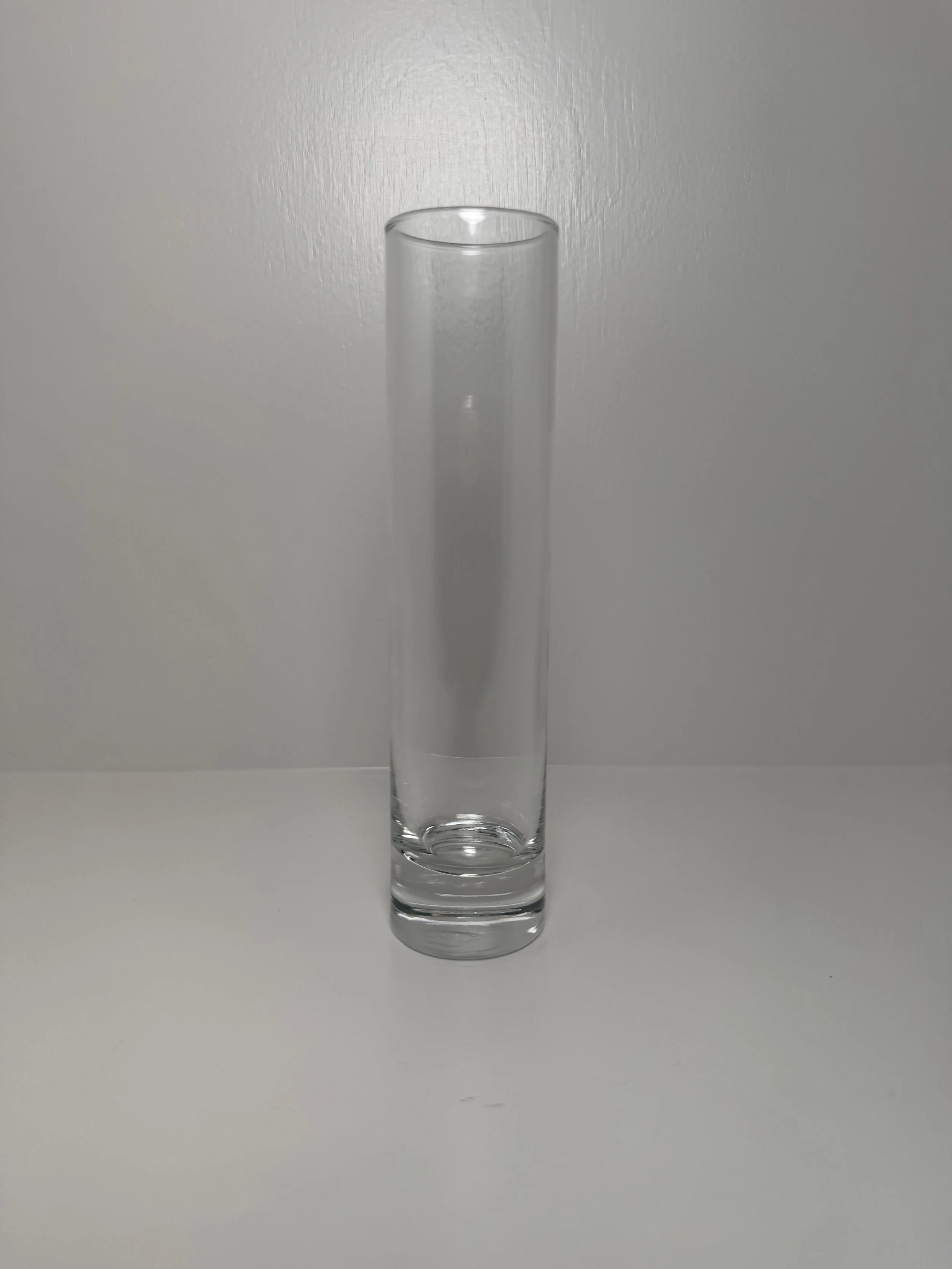 Weighted Cylinder Glass Bud Vase