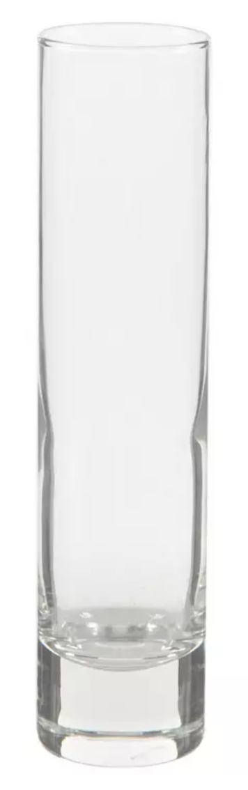 Weighted Cylinder Glass Bud Vase