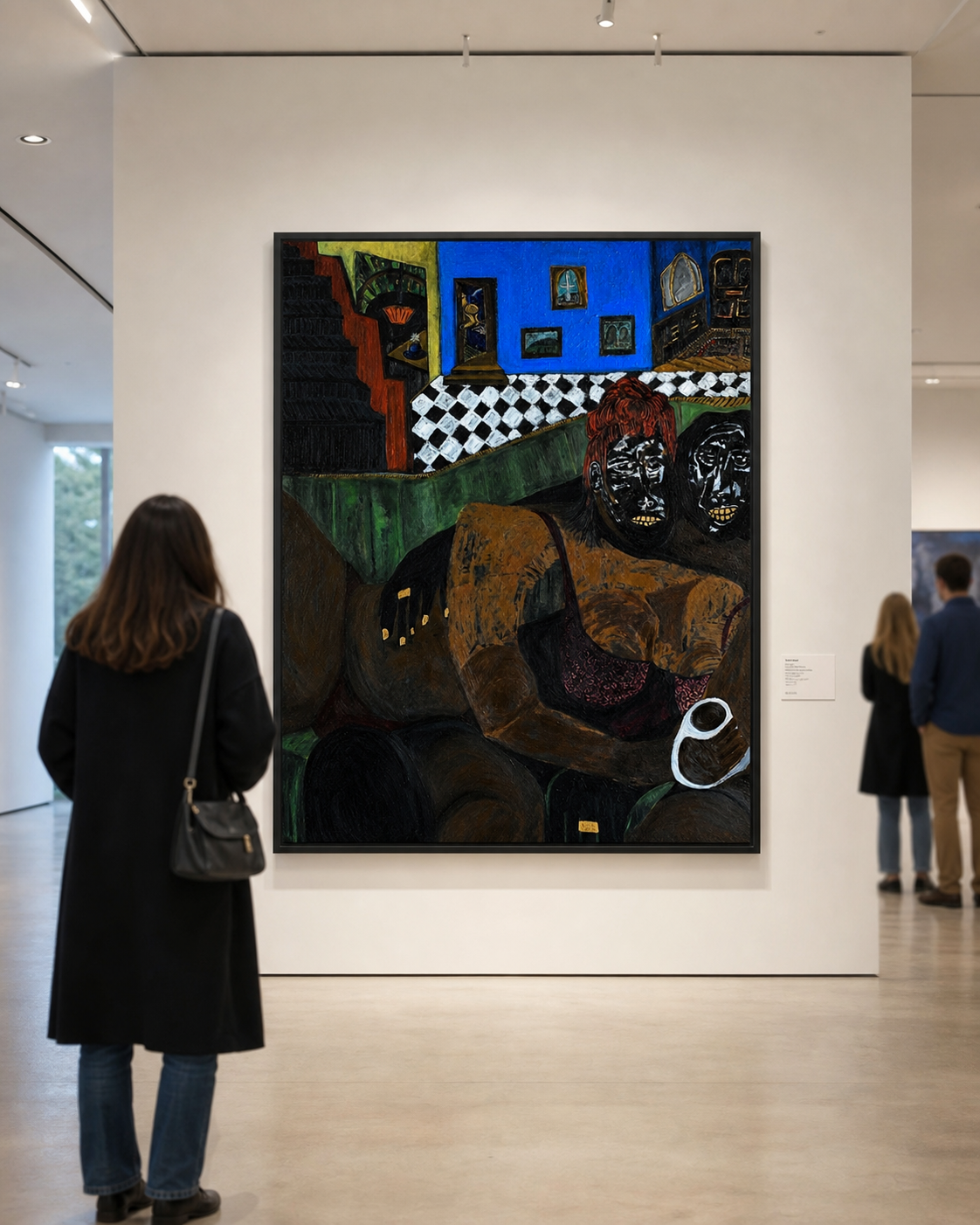 Deep Love
2026 · Acrylic on canvas
Deep love can be dark — but not in the ways of society.
Dark is just rich in deepness. The color of our love.
I remember looking in your eyes and seeing darkness.
The same eyes that gave me comfort —
for I knew, the