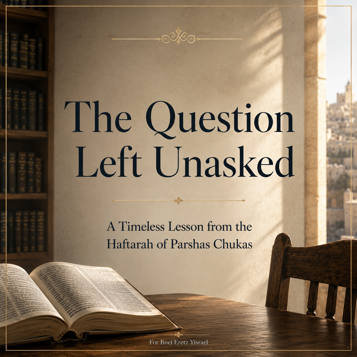 The Question Left Unasked: A Timeless Lesson from the Haftarah of Parshas Chukas
