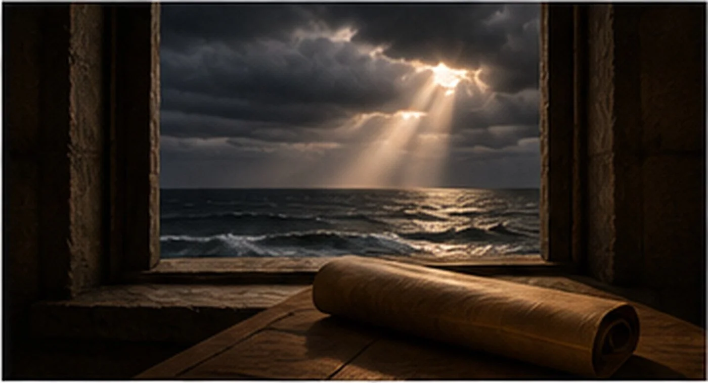 Stormy sea and breaking afternoon light evoke the reading of Sefer Yonah on Yom Kippur.
