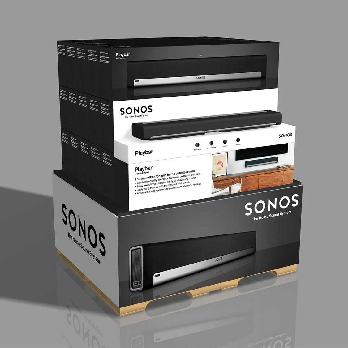 Sonos Playbar Pallet Display for Costco