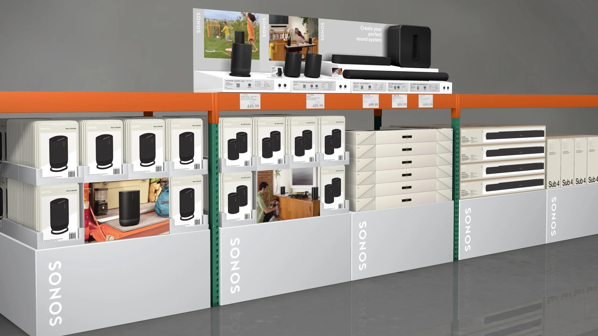 Sonos POP Displays for Costco designed by Stephanie Schechter