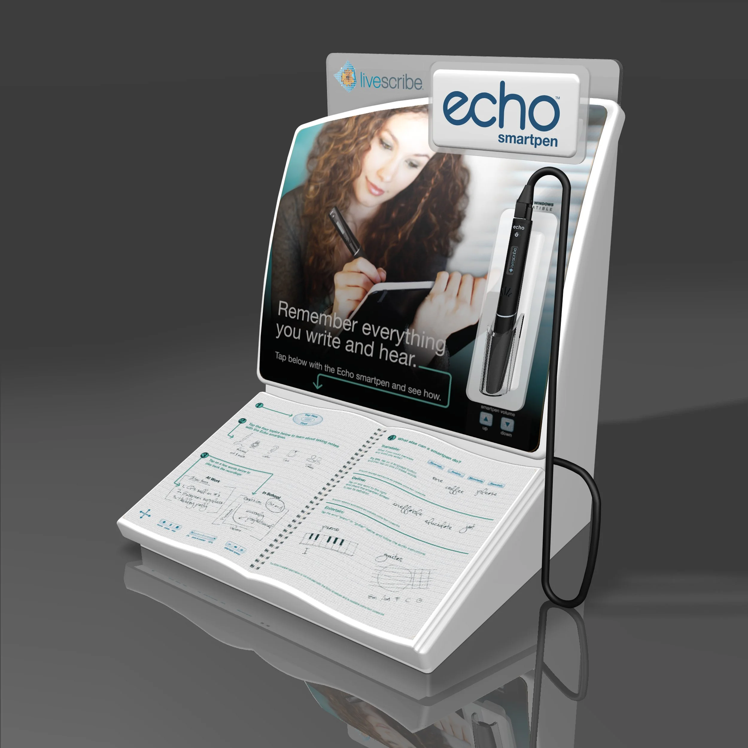 Livescribe Echo Smart Pen Counter Display