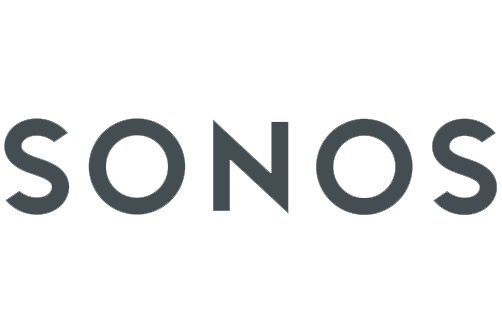 Sonos logo in black text on a white background.