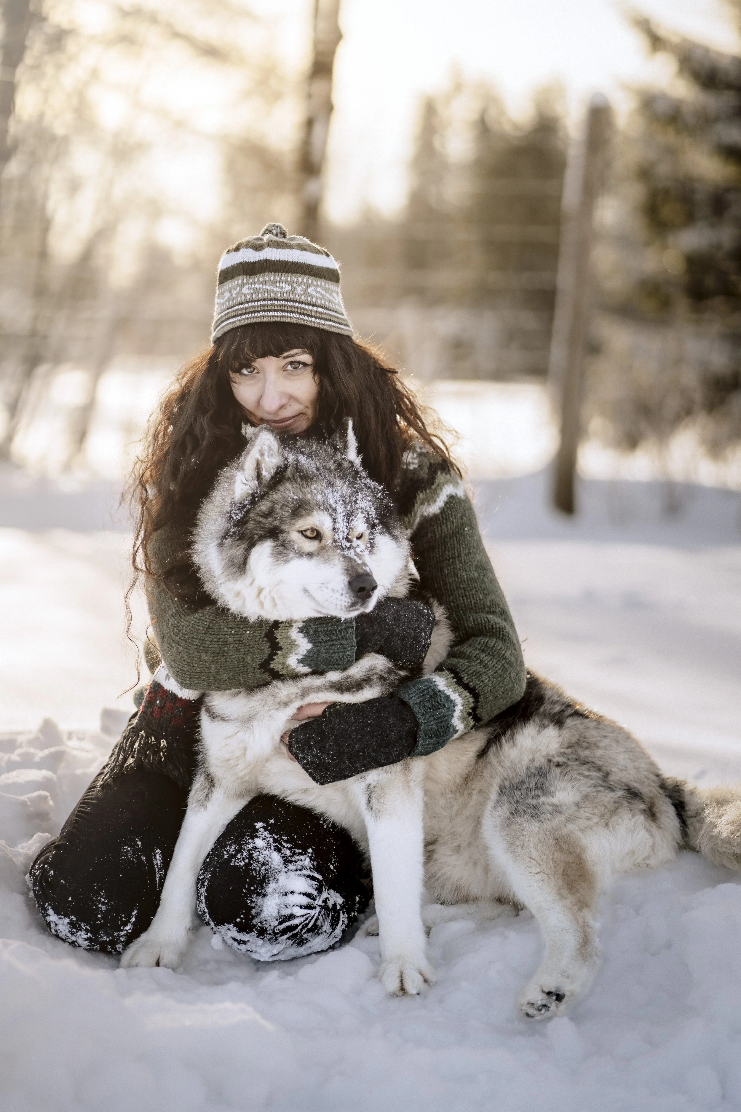 Erlebnis Fotoshooting beim Wildguide in Silberborn mit Damwild Huskys und Greifvögel