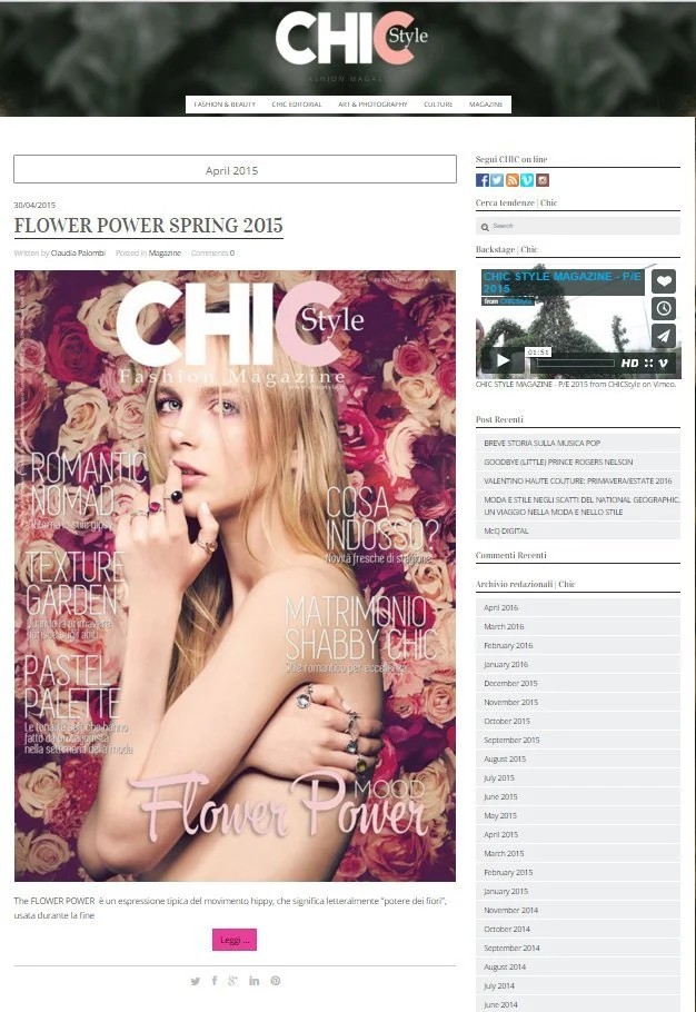 Press coverage highlighting Zara Saberi's work as a creative director and fashion designer.