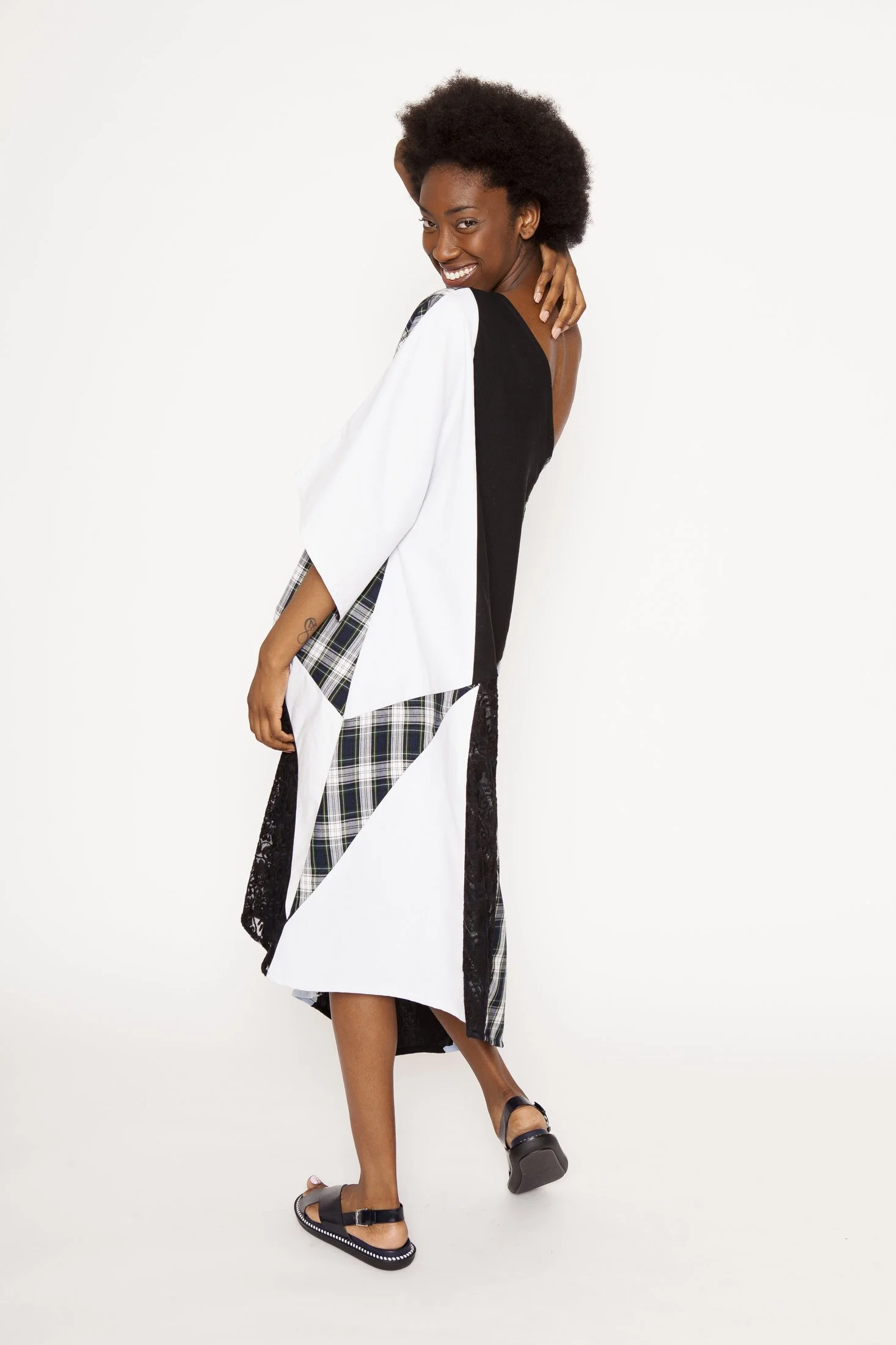 Zara Saberi — Cotton garment exploring the dialogue between line and form.